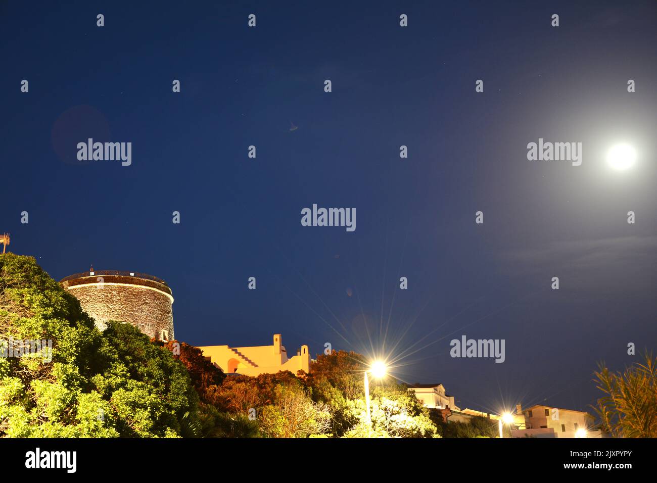 Ville de Calasetta, en Sardaigne du Sud Banque D'Images