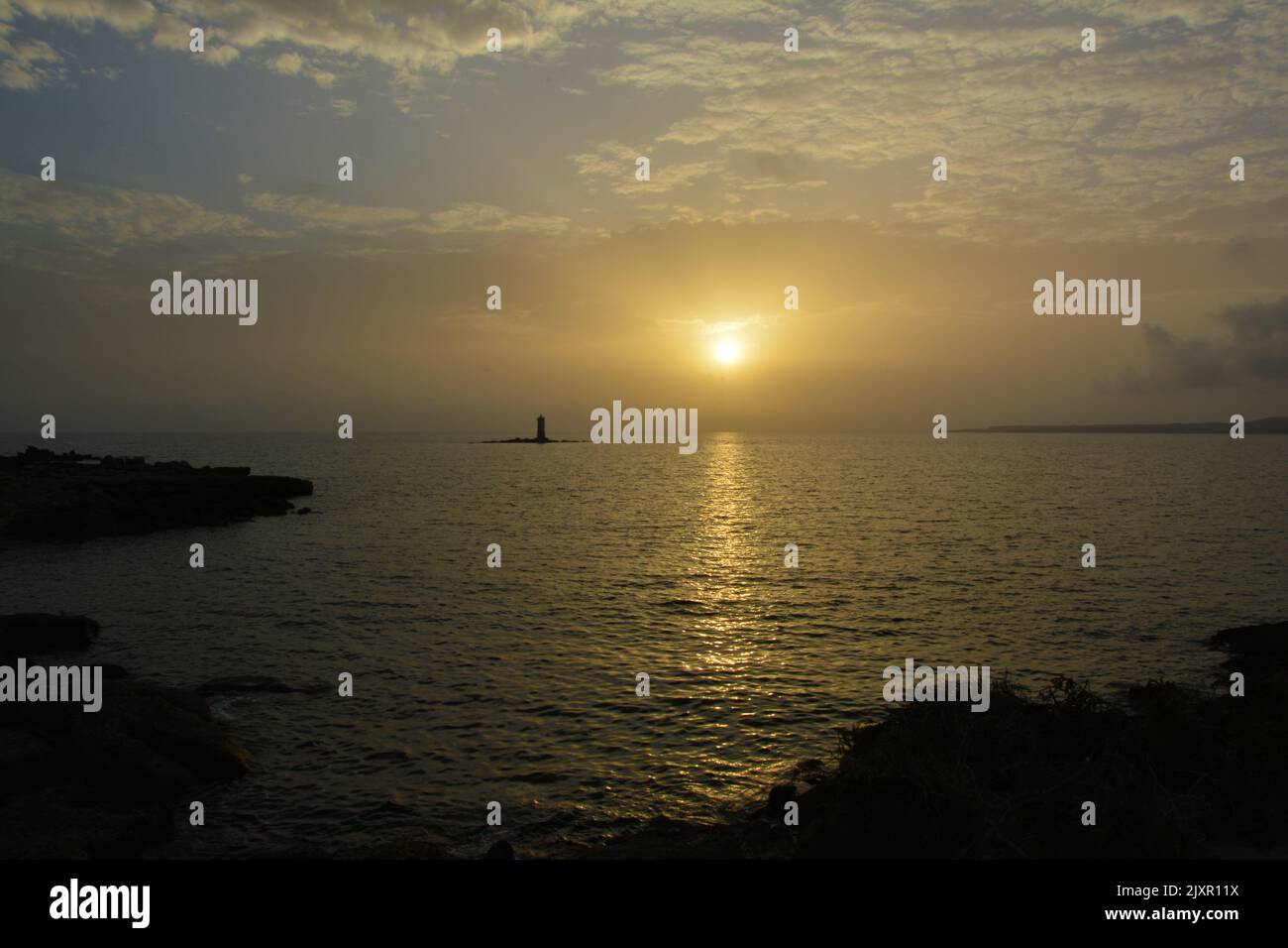 Ville de Calasetta, en Sardaigne du Sud Banque D'Images