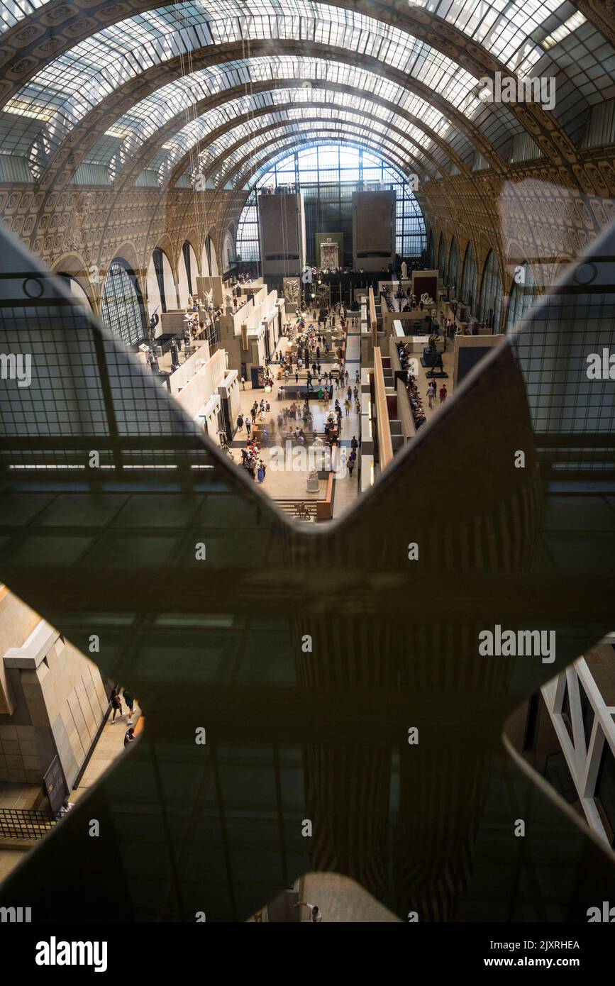 Musée d'Orsay, installé dans l'ancienne Gare d'Orsay, une gare des Beaux-Arts. Le musée contient principalement de l'art français datant de 1848 à 1914, Paris, FR Banque D'Images