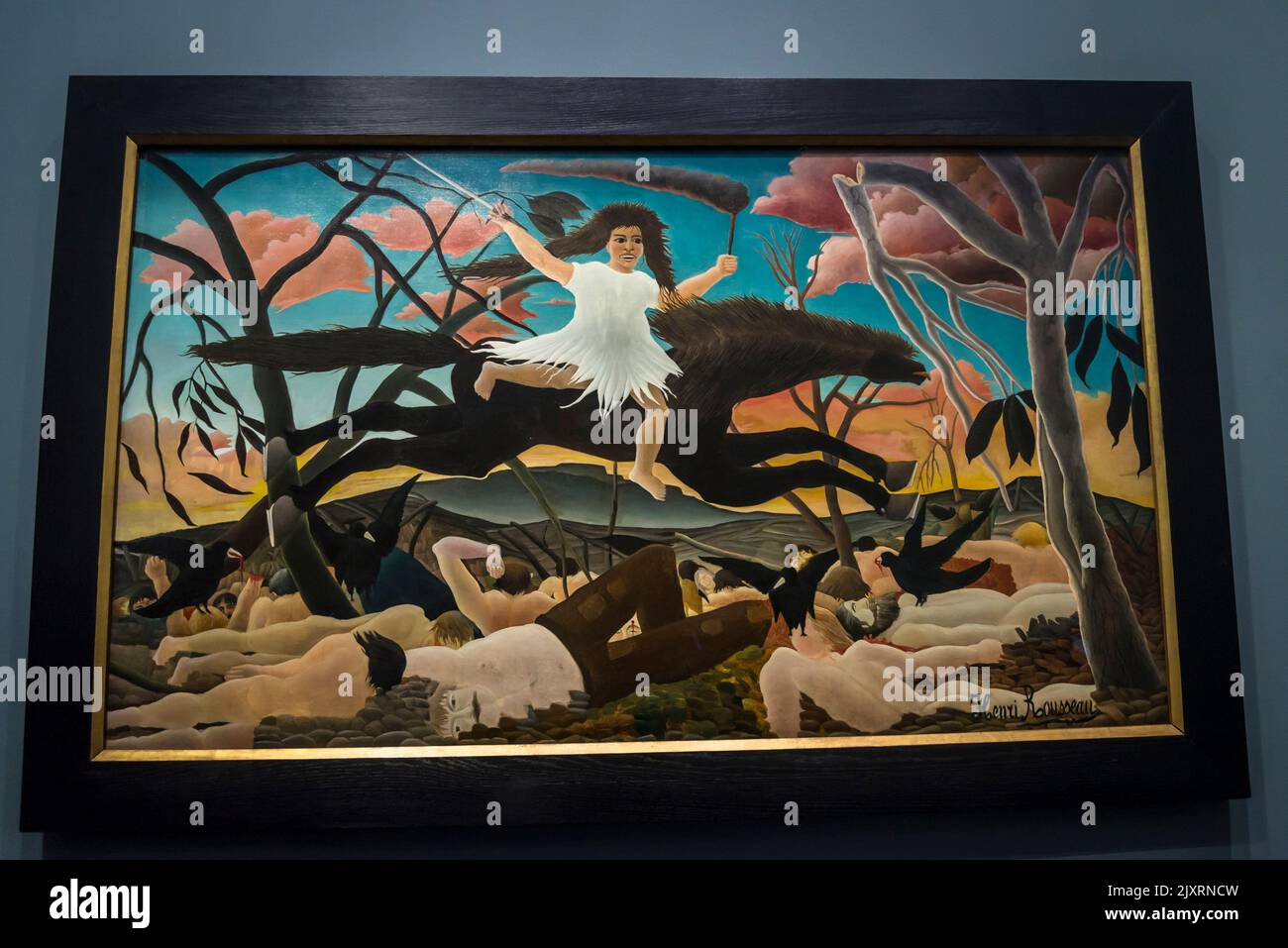 La guerre, peinture Henri Rousseau, Musée d'Orsay, Paris, France Banque D'Images