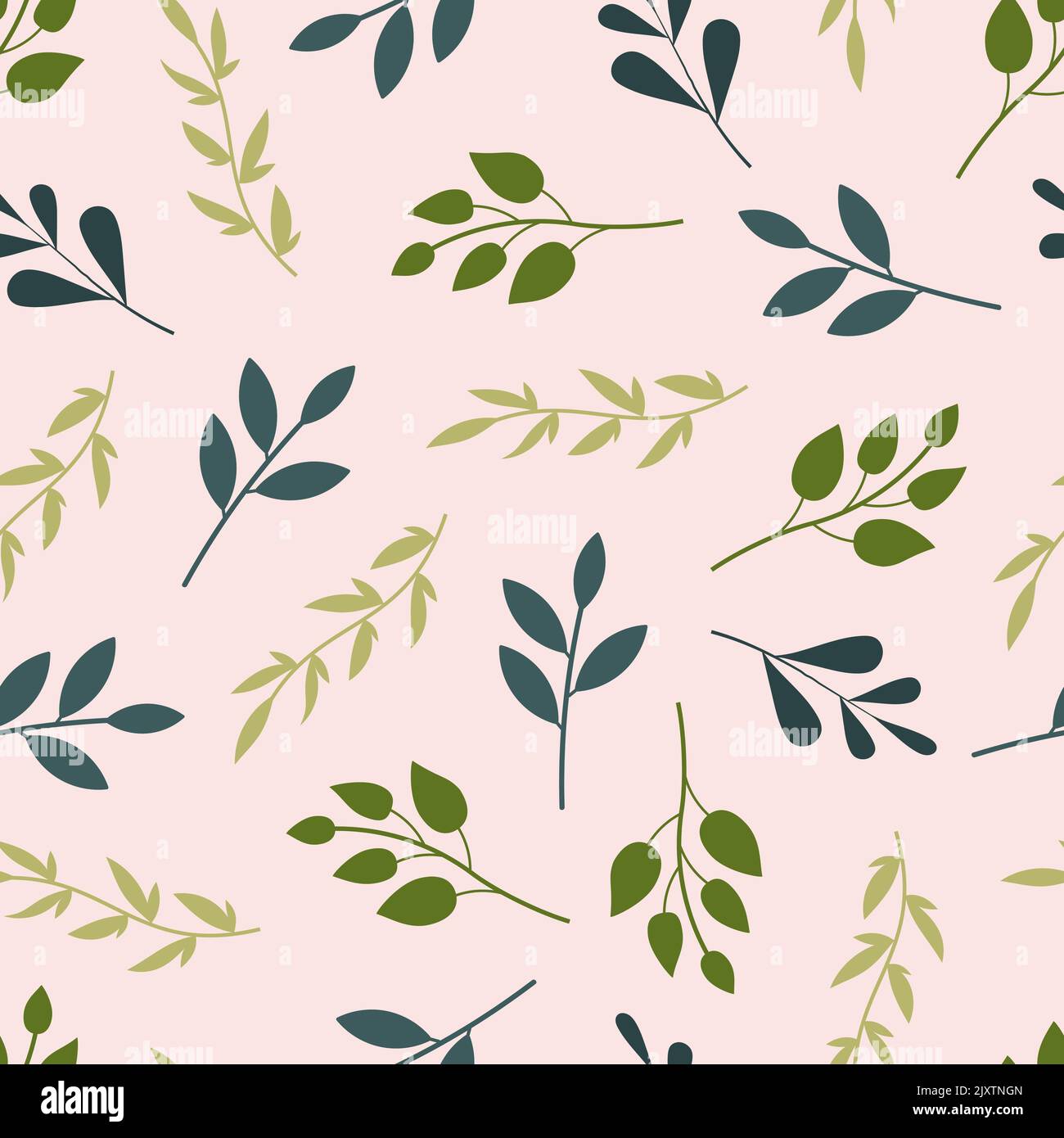 Élégant motif fleuri sans couture avec branches abstraites de feuilles. Arrière-plan de texture feuillages tendance pour l'impression Illustration de Vecteur