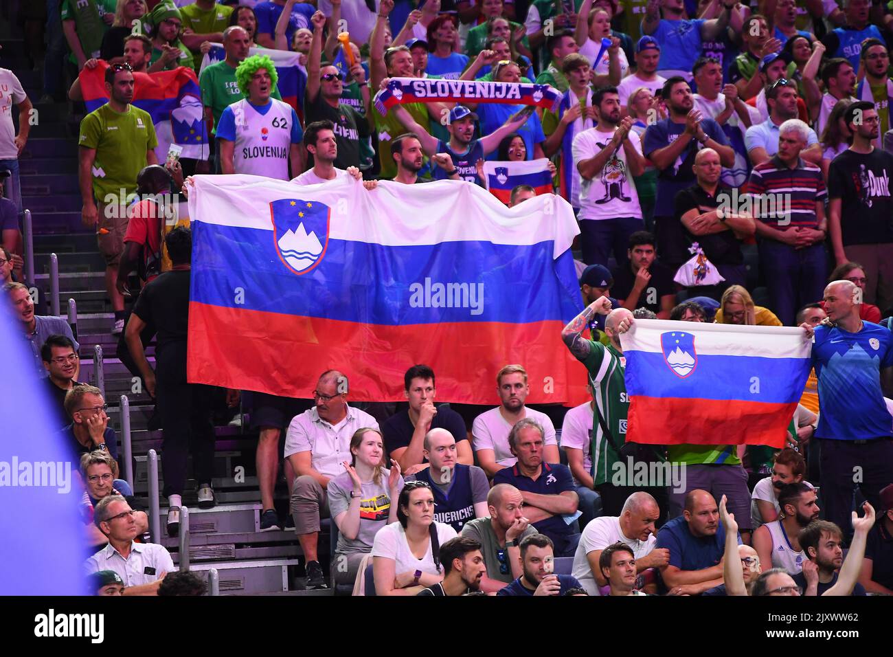 COLOGNE, ALLEMAGNE - 7 SEPTEMBRE 2022: Le match de basket-ball de l'Eurobasket 2022 France contre la Slovénie Banque D'Images