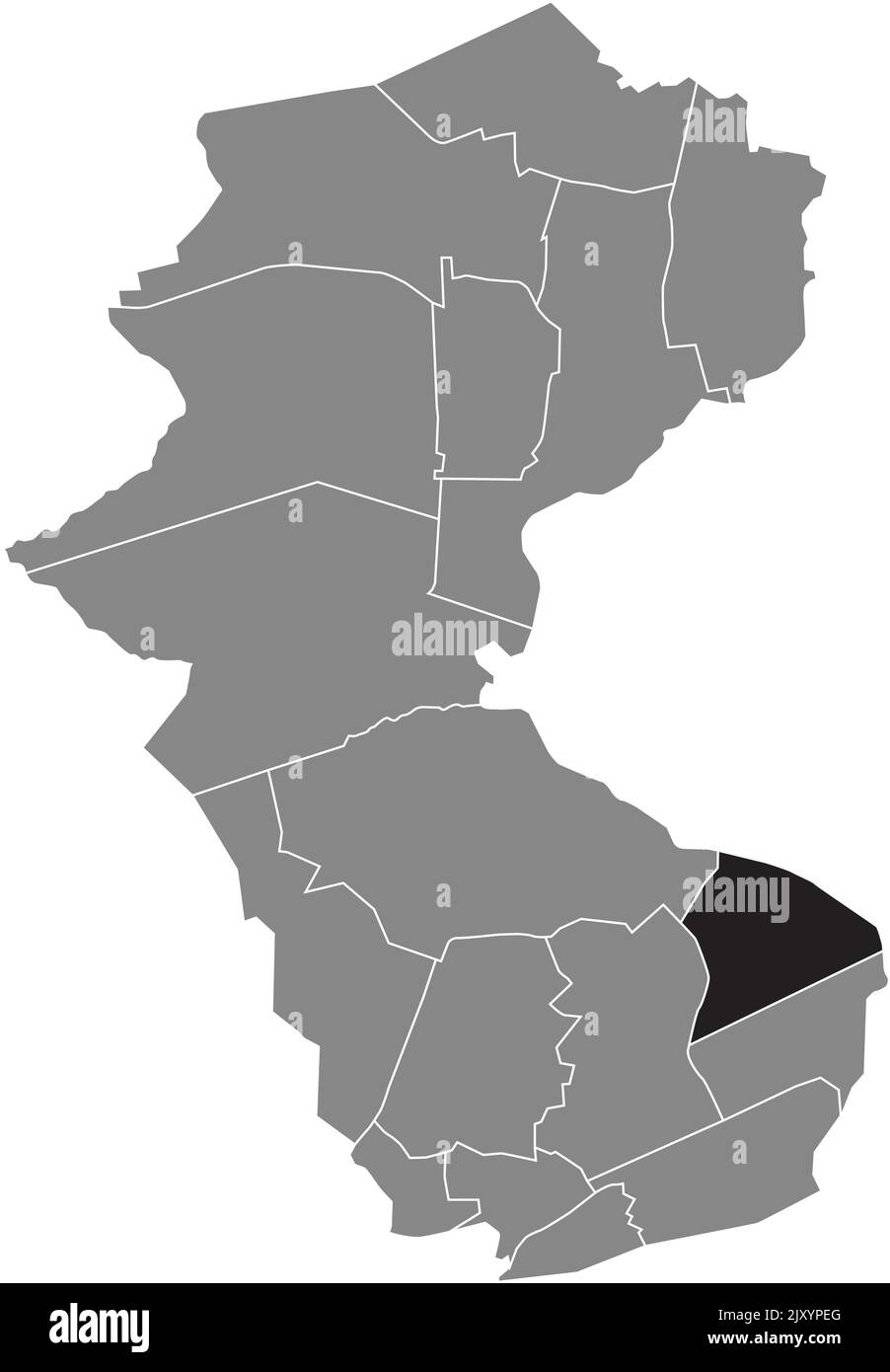 Carte de localisation du QUARTIER DES GARÇONS, BOTTROP Illustration de Vecteur