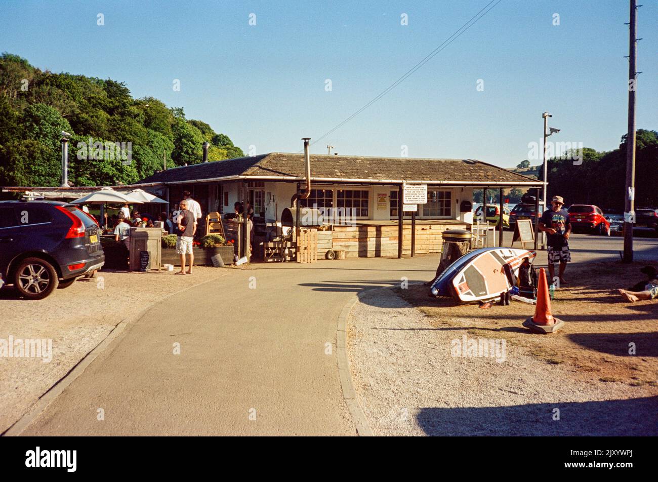 Rivershack café à Stoke Gabriel, Devon, Angleterre, royaume-uni. Banque D'Images