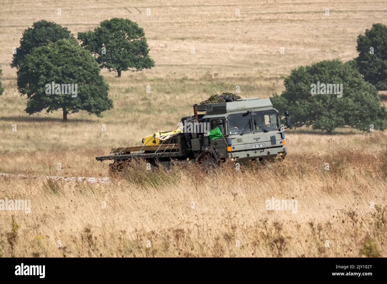 Armée britannique HX58 6x6 Heavy Utility Truck EPLS en action sur un exercice militaire Banque D'Images