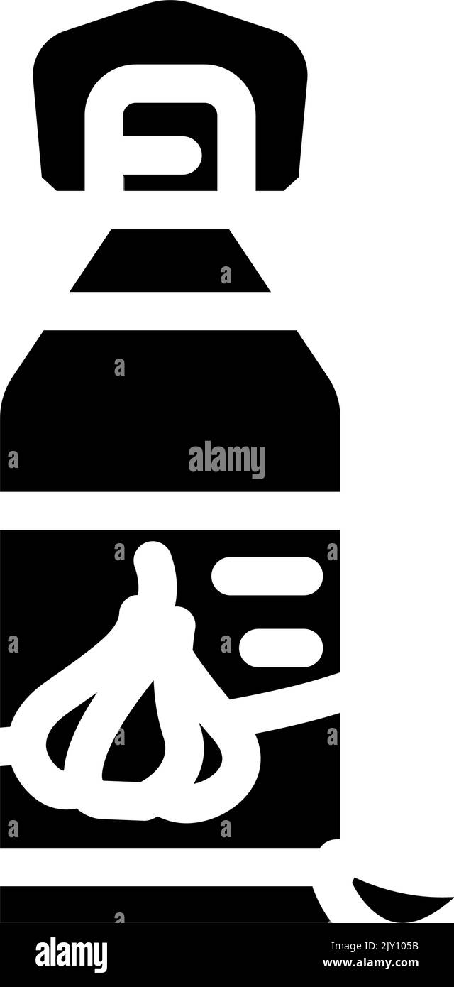 illustration vectorielle d'icône de glyphe d'huile d'ail Illustration de Vecteur