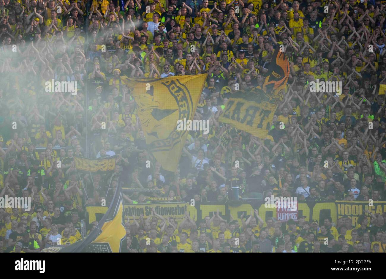 6 septembre 2022 : . Borussia Dortmund est fan de Borrusia Dortmund et du FC Copenhague au parc signal Iduna, Dortmund, Allemagne. Ulrik Pedersen/CSM. Banque D'Images