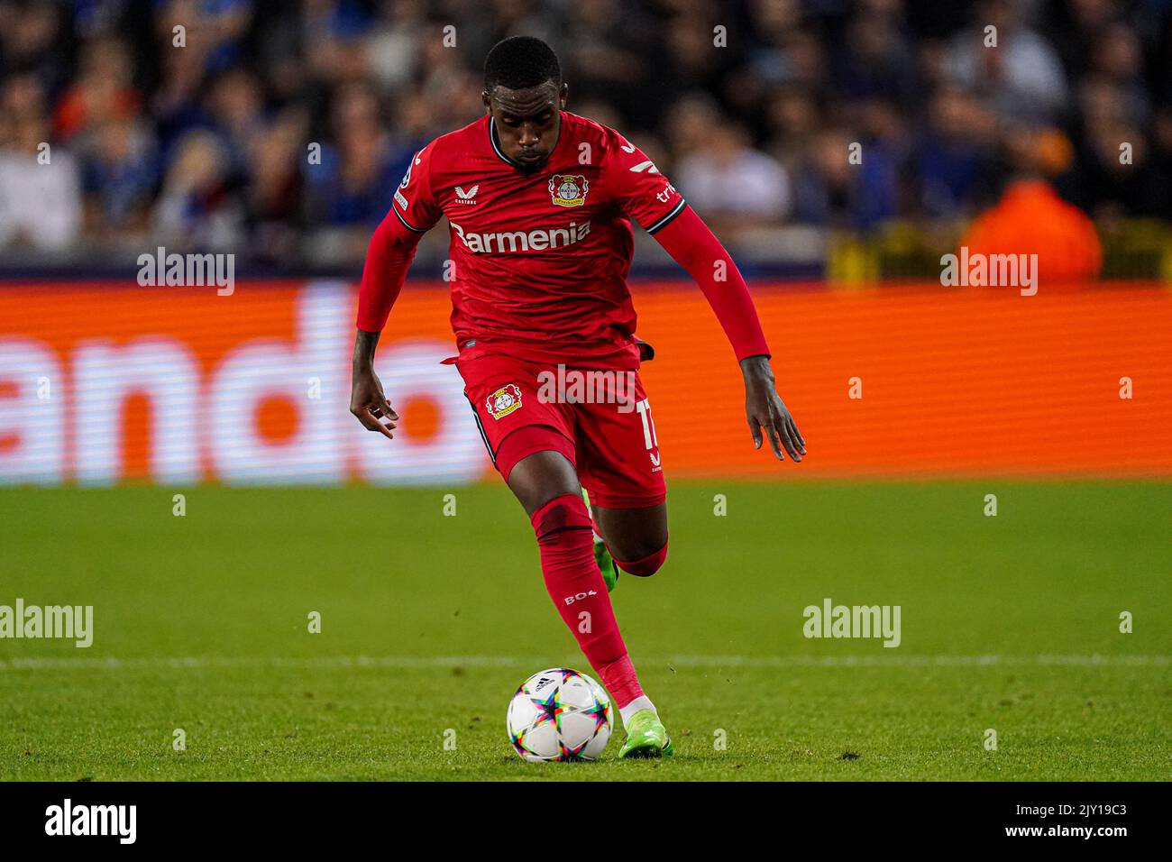 BRUGGES, BELGIQUE - SEPTEMBRE 7: Callum Hudson-Odoi de Bayer 04 Leverkusen pendant le match de la Ligue des champions de l'UEFA entre le Club Brugge KV et Bayer 04 Leverkusen au Jan Breydelstadion on sur 7 septembre 2022 à Bruges, Belgique (photo de Joris Verwijst/Orange Pictures) Credit: Orange pics BV/Alay Live News Banque D'Images