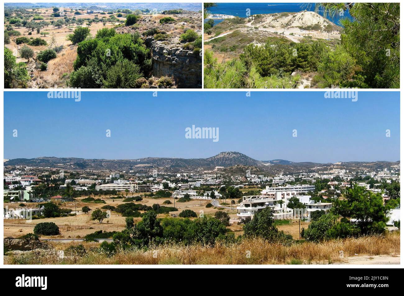 L'île de Rhodes ln Grèce, avec sa mer cristalline et ses sites archéologiques est l'une des destinations touristiques européennes les plus importantes Banque D'Images