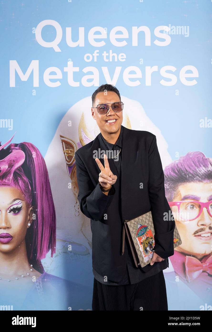 UTILISATION ÉDITORIALE SEULEMENT obtenu WAN à la Meta's Queens of the Metaverse, le premier spectacle de drag de réalité mixte, Londres. Date de la photo: Mercredi 7 septembre 2022. Banque D'Images