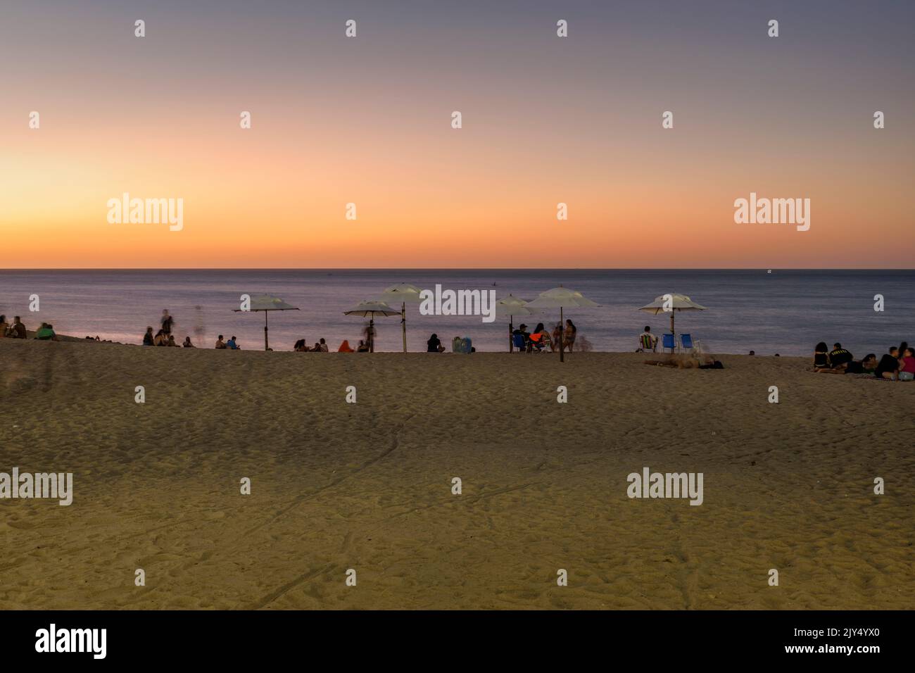 Coucher de soleil sur la plage de Fortaleza Ceara Brésil Banque D'Images