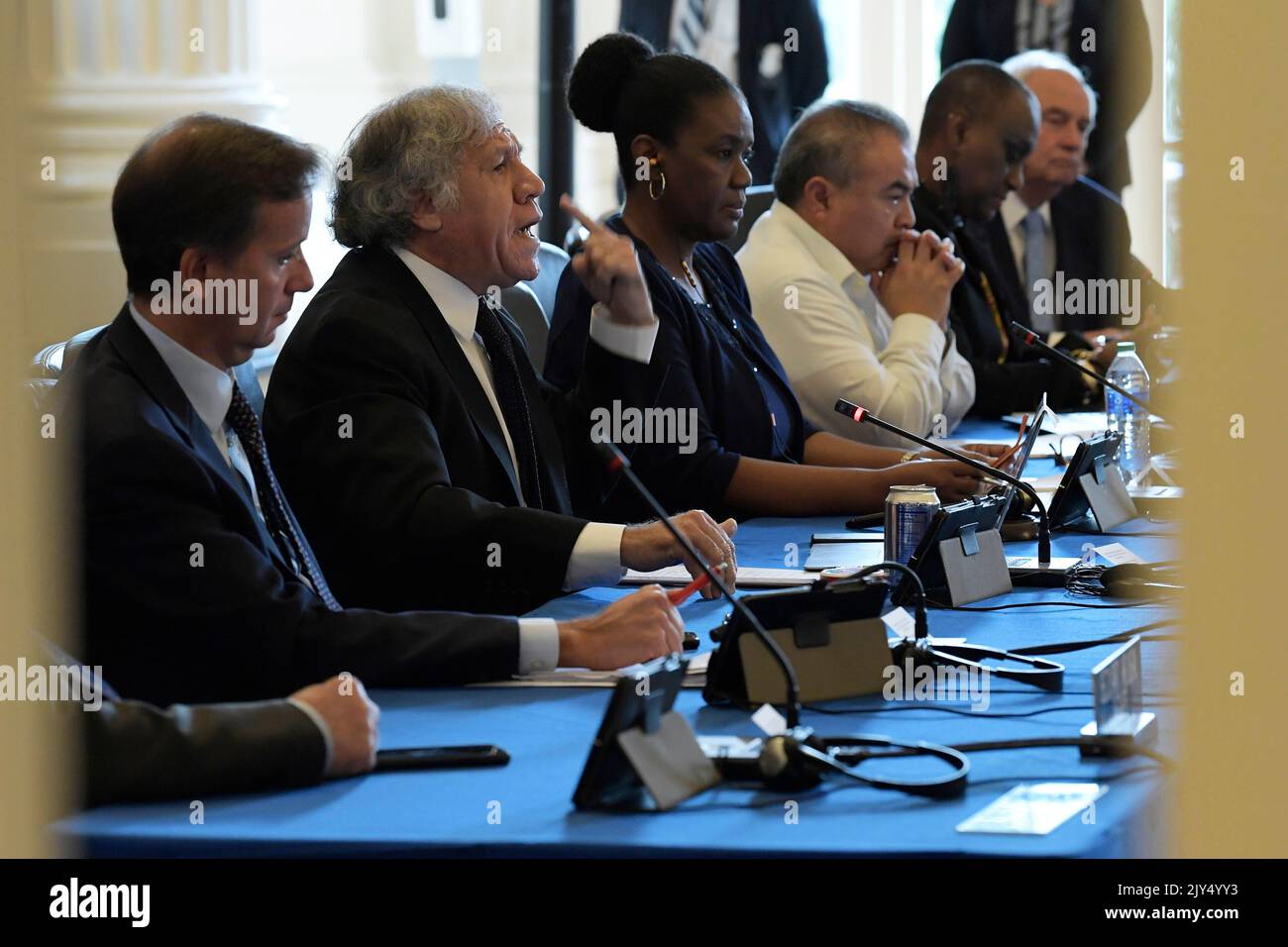 7 septembre 2022, Washington, Distric de Colombie, Etats-Unis: Le Secrétaire général de l'Organisation des Etats d'Amérique (OEA) LUIS ALMAGRO parle des droits de l'homme de la Bolivie au cours de la session ordinaire, aujourd'hui sur 07 septembre 2022 à la salle AmericaÃs/OEA à Washington DC, Etats-Unis. (Credit image: © Lénine Nolly/ZUMA Press Wire) Banque D'Images