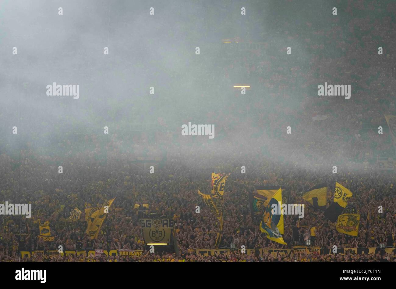 6 septembre 2022 : . Borussia Dortmund est fan de Borrusia Dortmund et du FC Copenhague au parc signal Iduna, Dortmund, Allemagne. Ulrik Pedersen/CSM. Banque D'Images