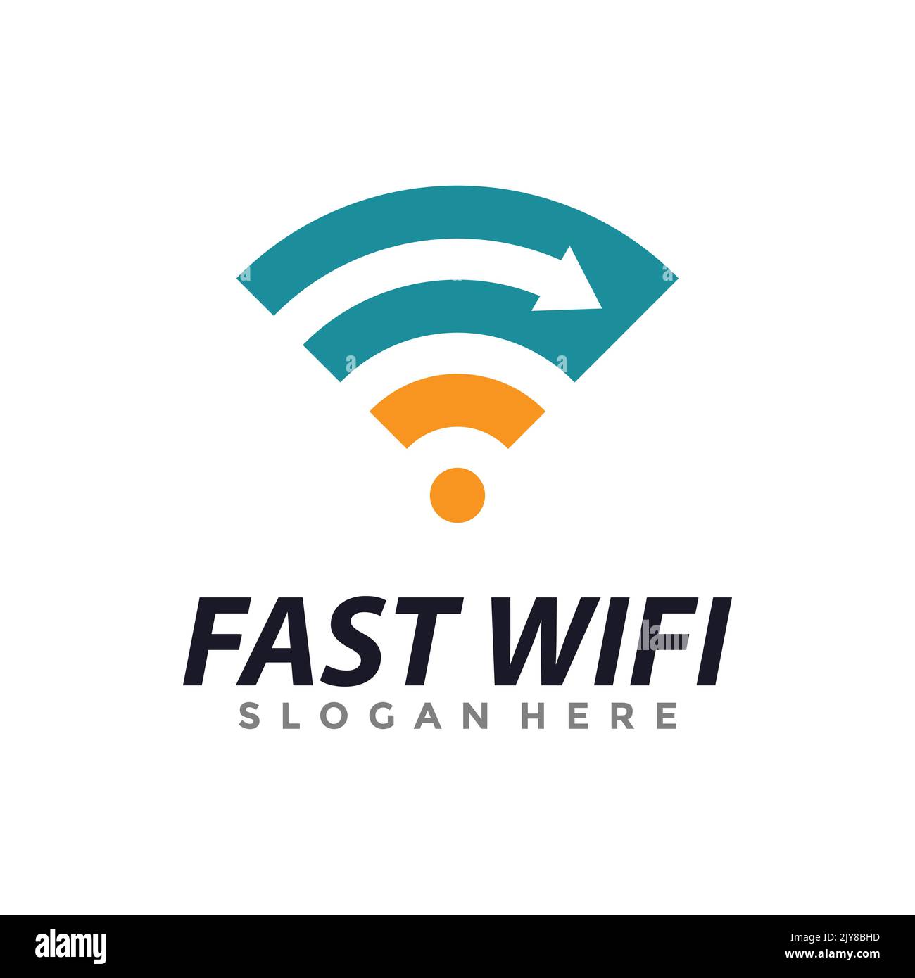 Design du logo du signal Wi-fi rapide. Illustration vectorielle Illustration de Vecteur