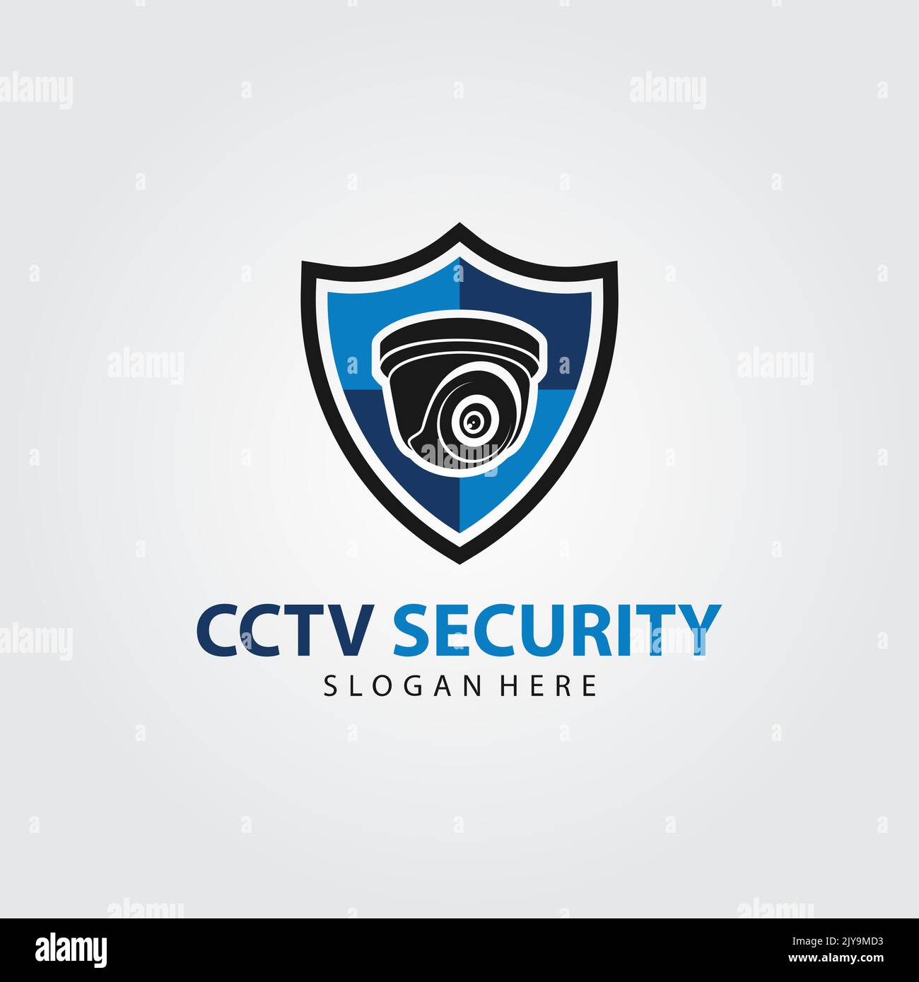 Conception du logo du vecteur CCTV. Modèle de logo de l'appareil photo. Et vecteur du logo du système de sécurité Illustration de Vecteur