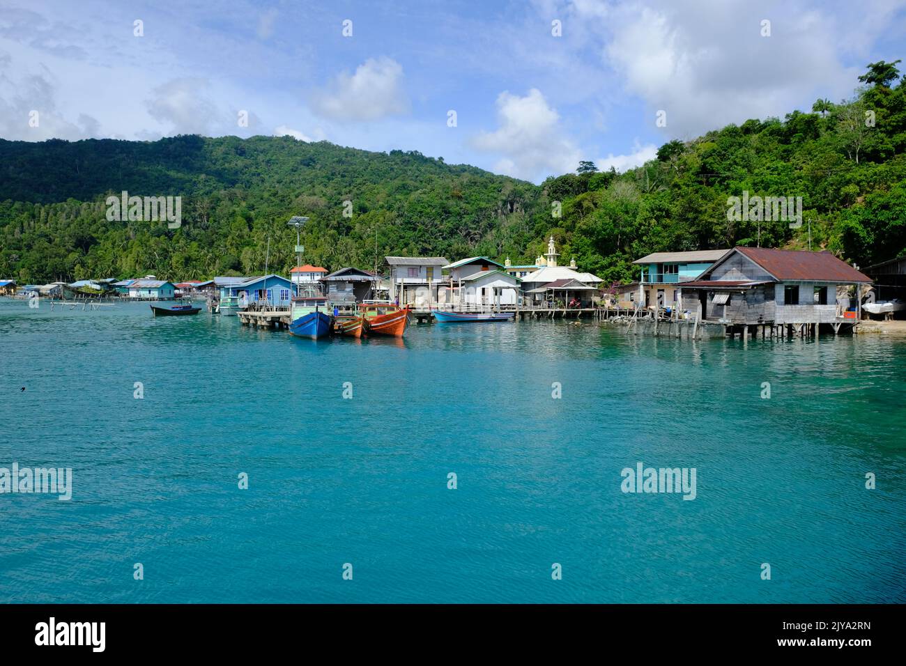 Indonésie Iles Anambas - Terempa village de pêcheurs île Siantan Banque D'Images