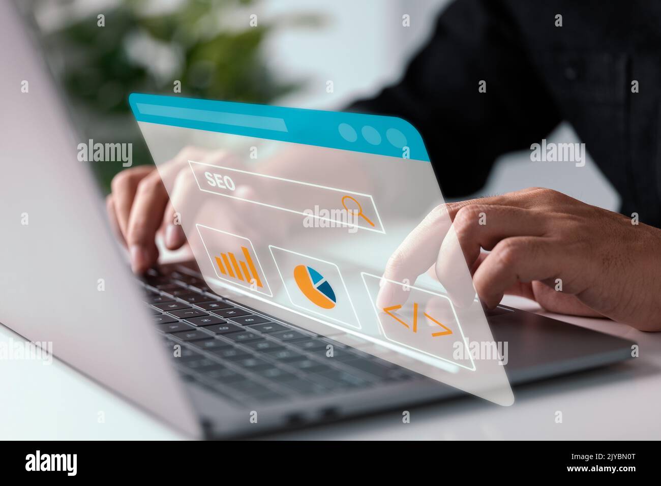 Rapport d'optimisation de Search Engine (SEO), audit de marketing numérique, optimisation sur page, et concept de suivi de développement de rang de recherche. Banque D'Images