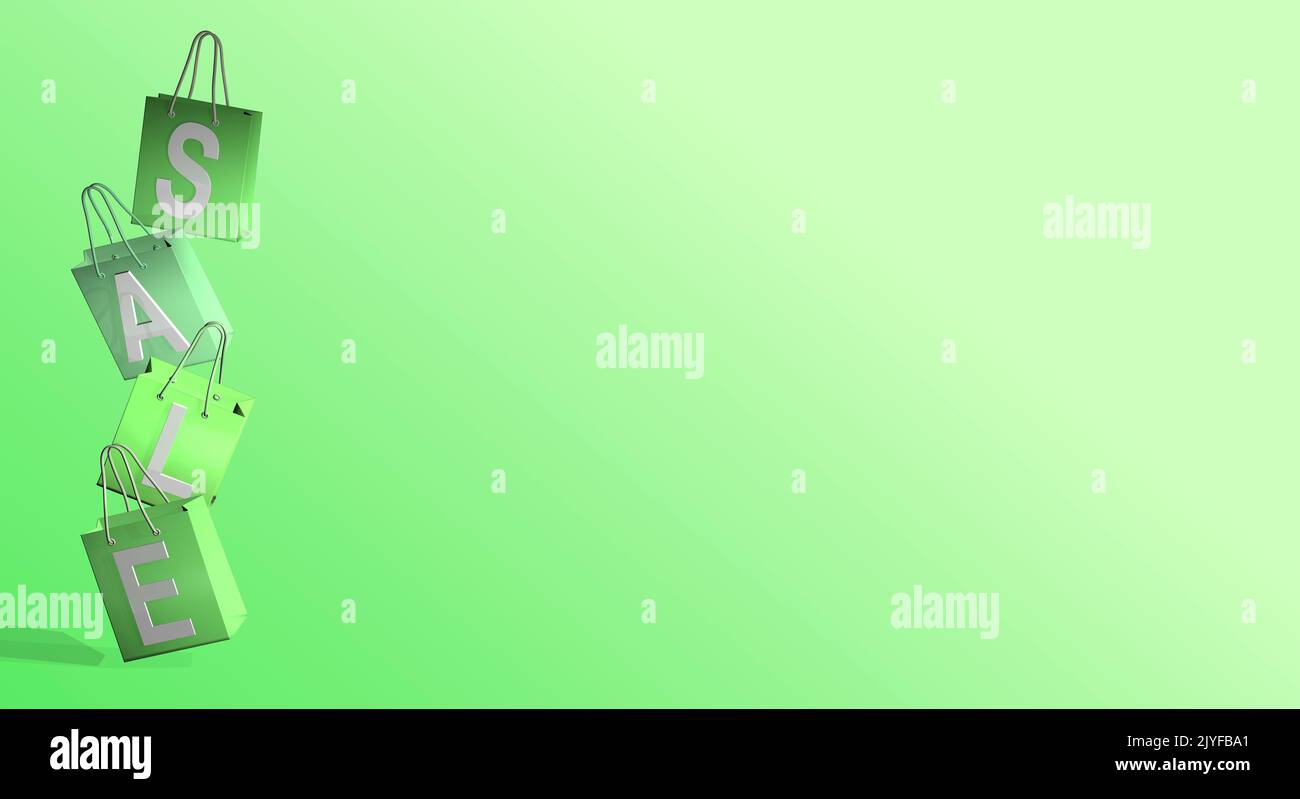 3D arrière-plan de vente bannière mode porte-sac sacs avec texte de vente et espace de copie arrière-plans idéaux pour la promotion publicitaire carte de vente ou événement de vente Banque D'Images
