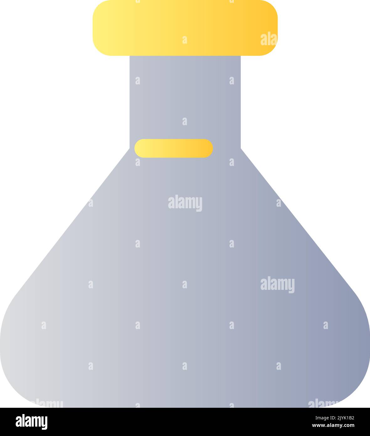 Icône d'interface utilisateur à gradient plat pour flacon Erlenmeyer, deux couleurs Illustration de Vecteur