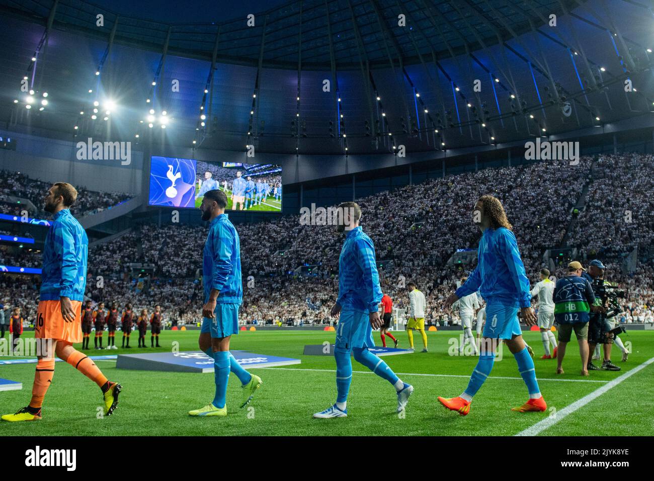 LONDRES, ANGLETERRE - SEPTEMBRE 07 : Matteo Guendouzi, de l'Olympique de Marseille, lors du match du groupe D de la Ligue des champions de l'UEFA entre Tottenham Hotspur et O Banque D'Images