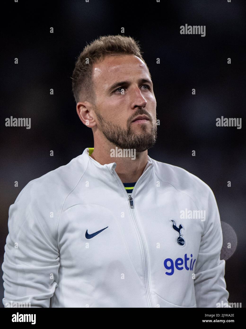 LONDRES, ANGLETERRE - SEPTEMBRE 07 : Harry Kane de Tottenham Hotspur pendant le match D de la Ligue des champions de l'UEFA entre Tottenham Hotspur et Olympique Banque D'Images