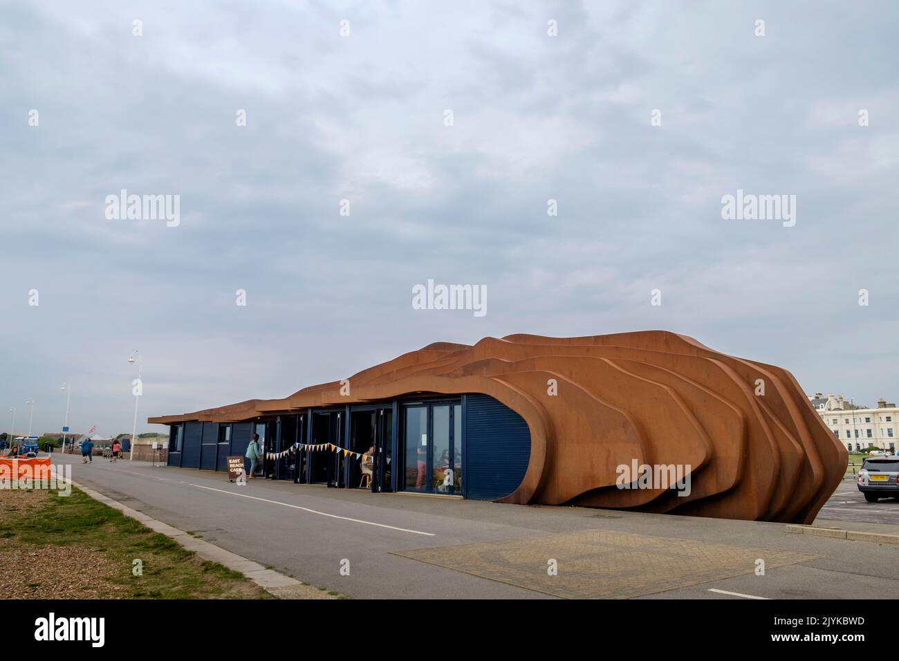 East Beach Cafe conçu par Thomas Heatherwick Heatherwick Studio Littlehampton Sussex Banque D'Images