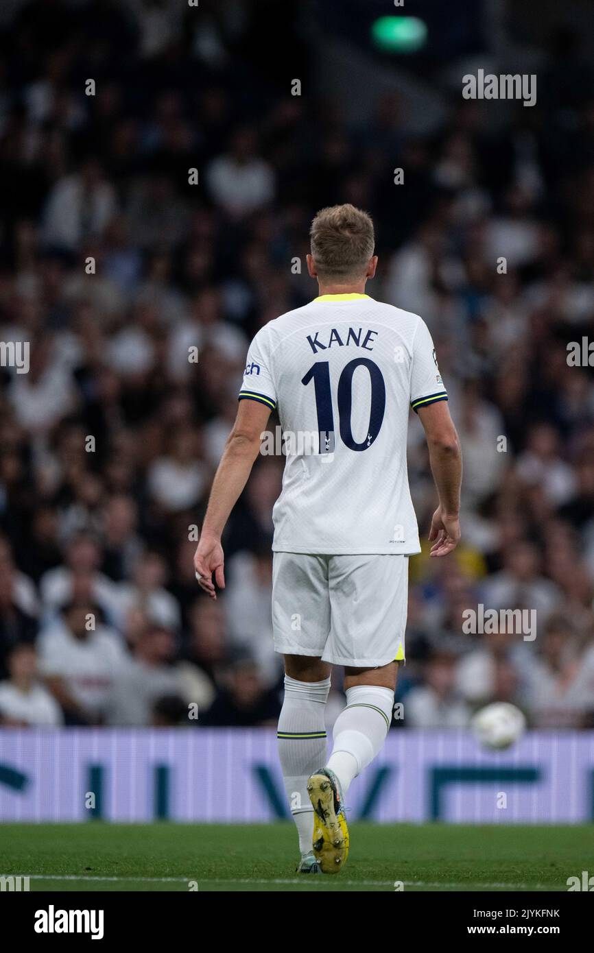 LONDRES, ANGLETERRE - SEPTEMBRE 07 : Harry Kane de Tottenham Hotspur pendant le match D de la Ligue des champions de l'UEFA entre Tottenham Hotspur et Olympique Banque D'Images