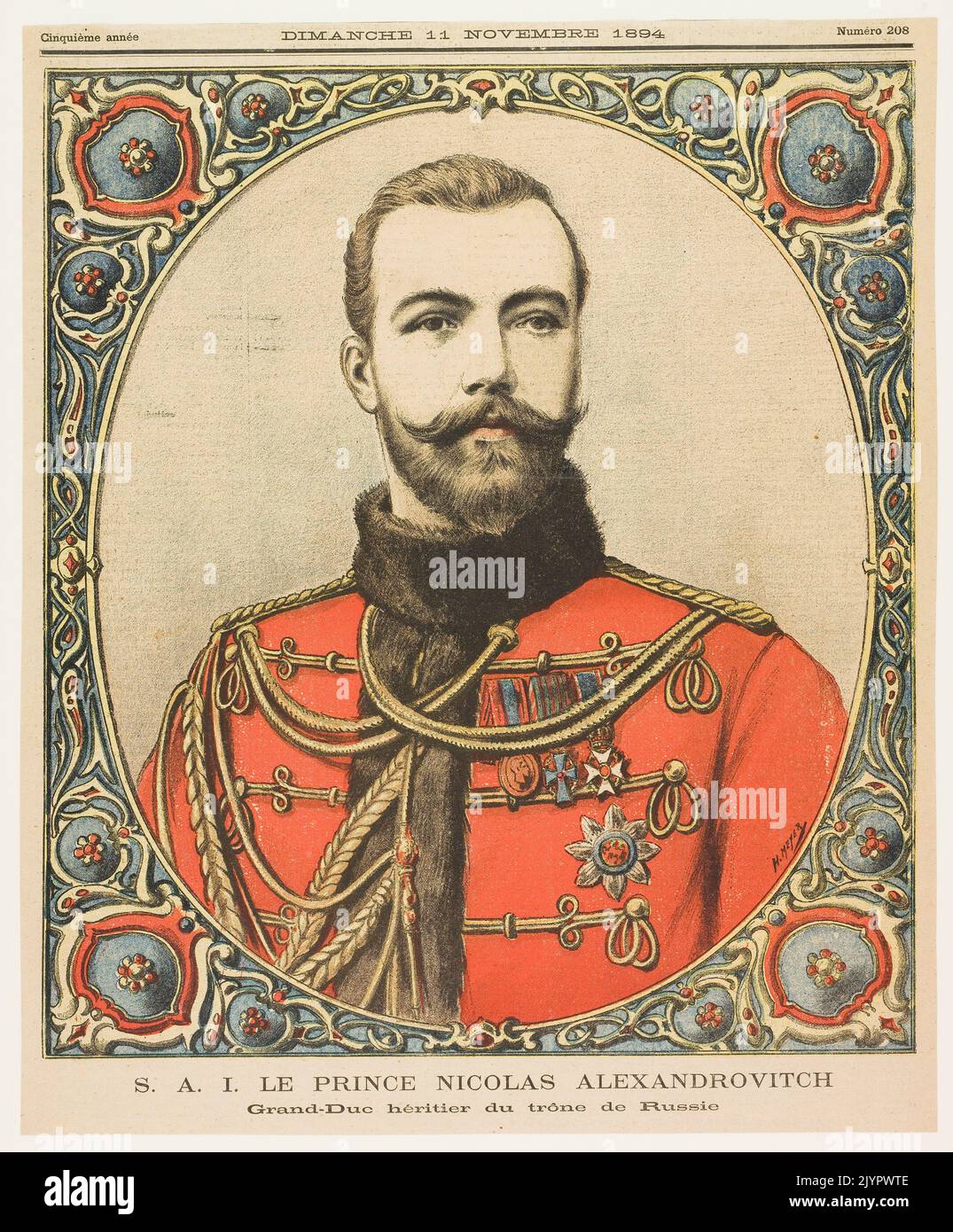 Le prince Nicolas Alexandrovitch (1831-1891) était un prince russe et officier militaire, né dans la famille Romanov. Il a occupé des postes importants dans l'armée russe et a participé à diverses campagnes militaires. Son service à l'Empire russe a contribué à son statut de figure éminente dans l'histoire militaire russe du XIXe siècle. Banque D'Images