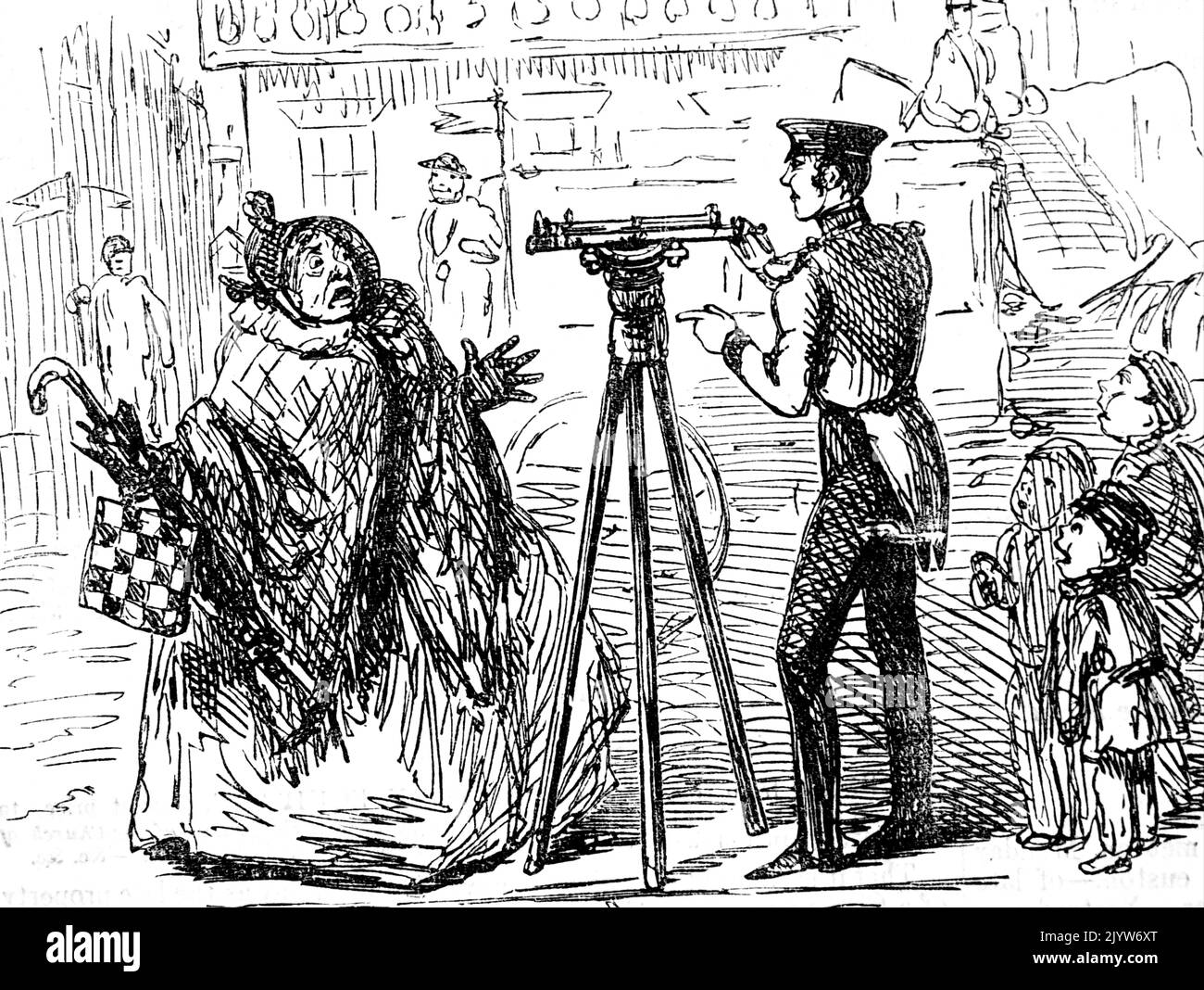 Caricature de John Leech (1817-1864) caricaturiste et illustrateur anglais. Daté du 19th siècle Banque D'Images