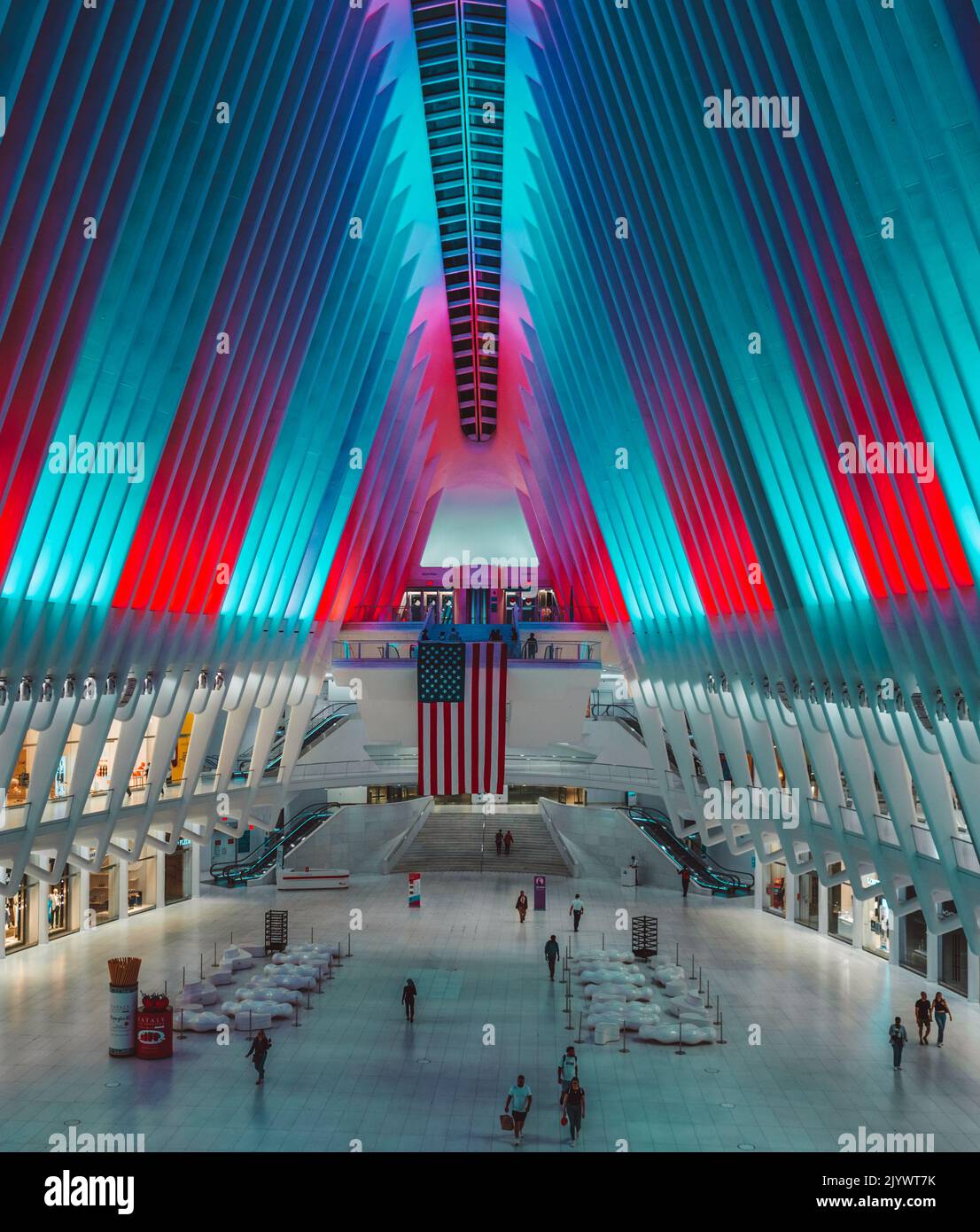 Ville couleurs usa drapeau américain mémorial de New York Banque D'Images