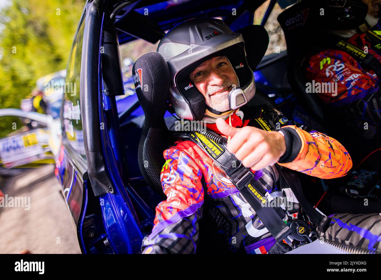 JEAN-JOSEPH Simon, PIVATO Patrick, Subaru Impreza 555, portrait au cours du Rallye du Mont-blanc Morzine 2022, 6th tour du Championnat de France des Rallyes 2022, de 8 septembre à 10 à Morzine, France - photo Bastien Roux / DPPI Banque D'Images