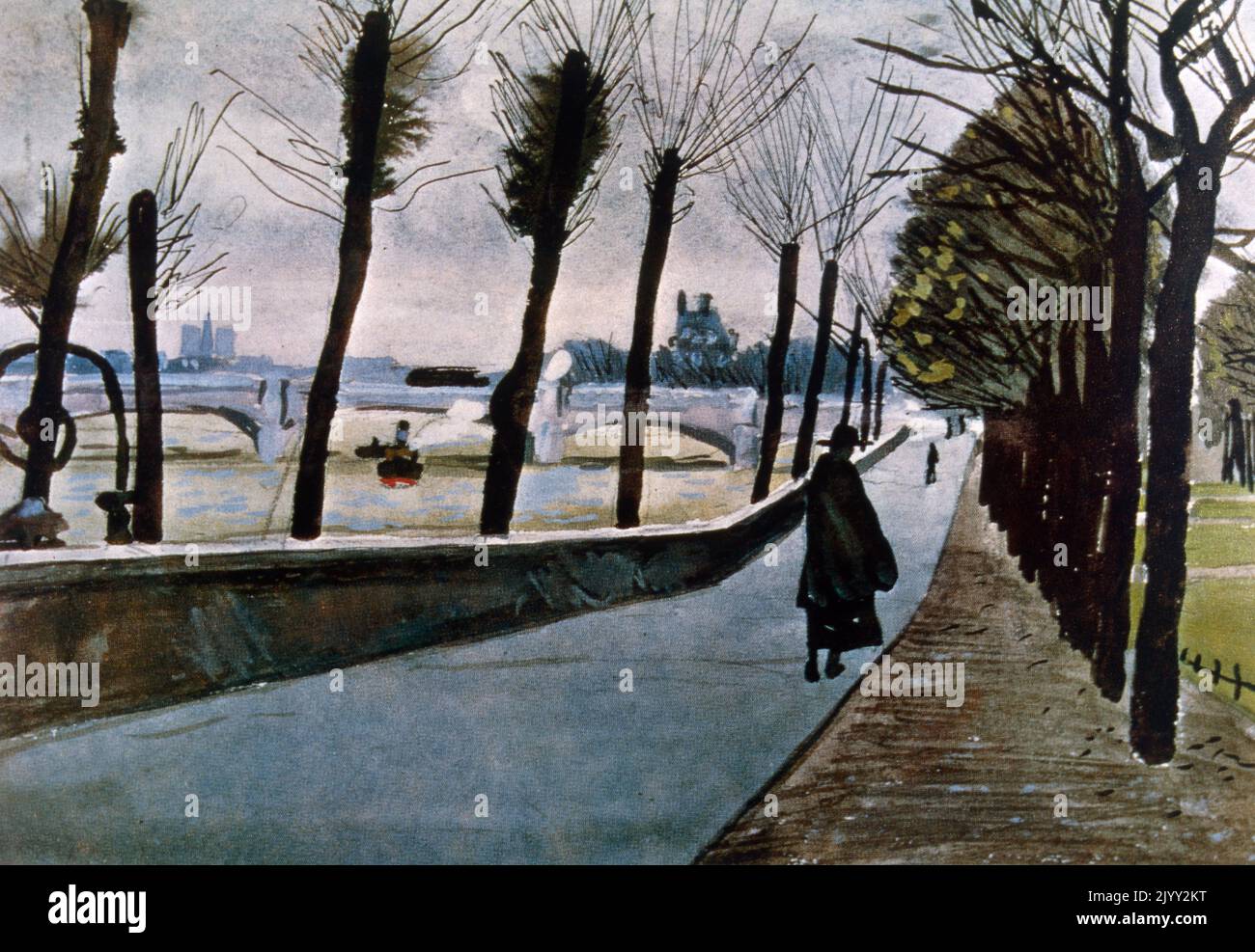 Quai du Louvre (1906), Paris, par Albert Marquet (1875 - 1947), peintre français, associé au mouvement Fauvist. Huile sur toile Banque D'Images