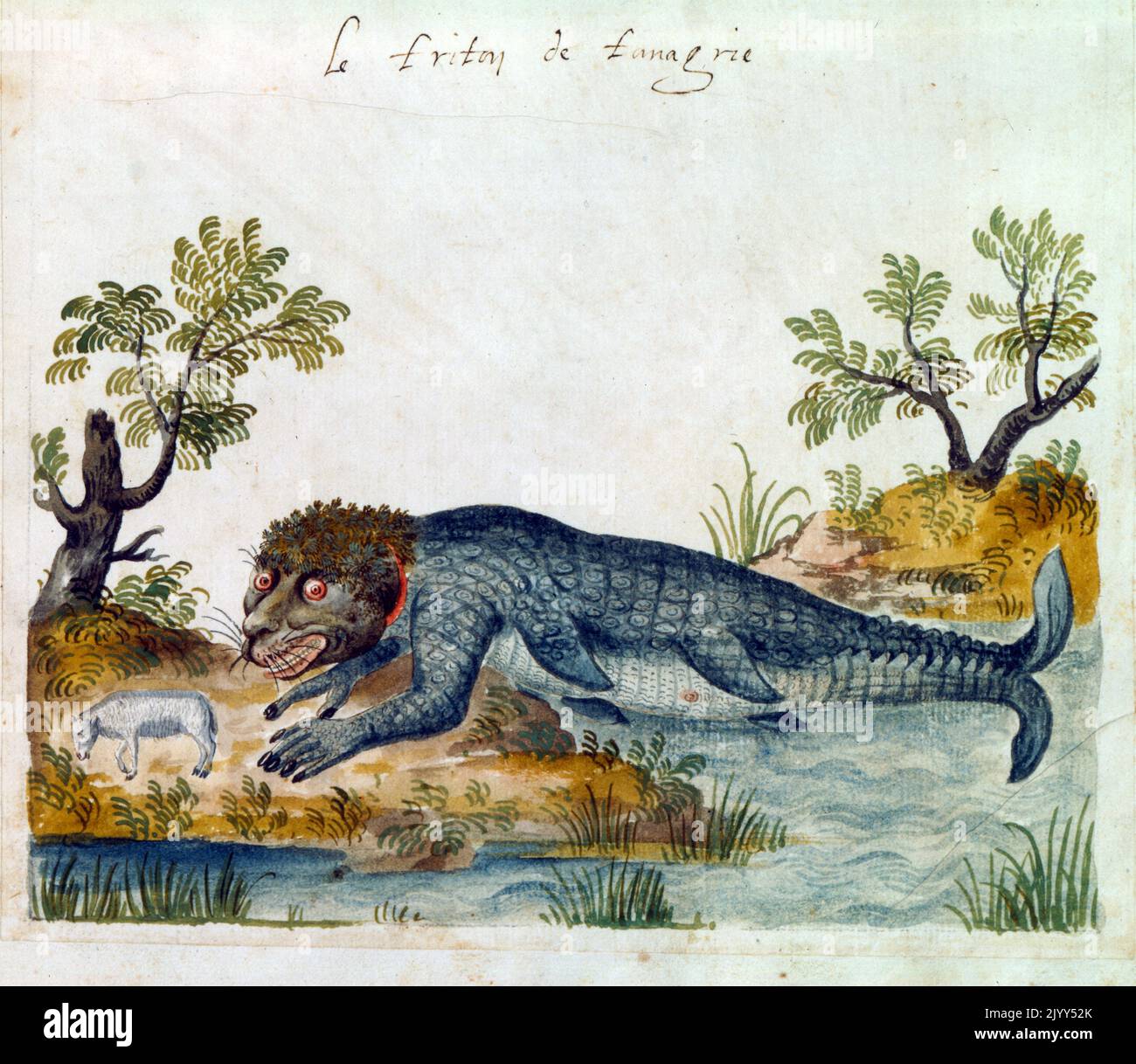 Triton; un dieu grec mythologique, le messager de la mer. Il est le