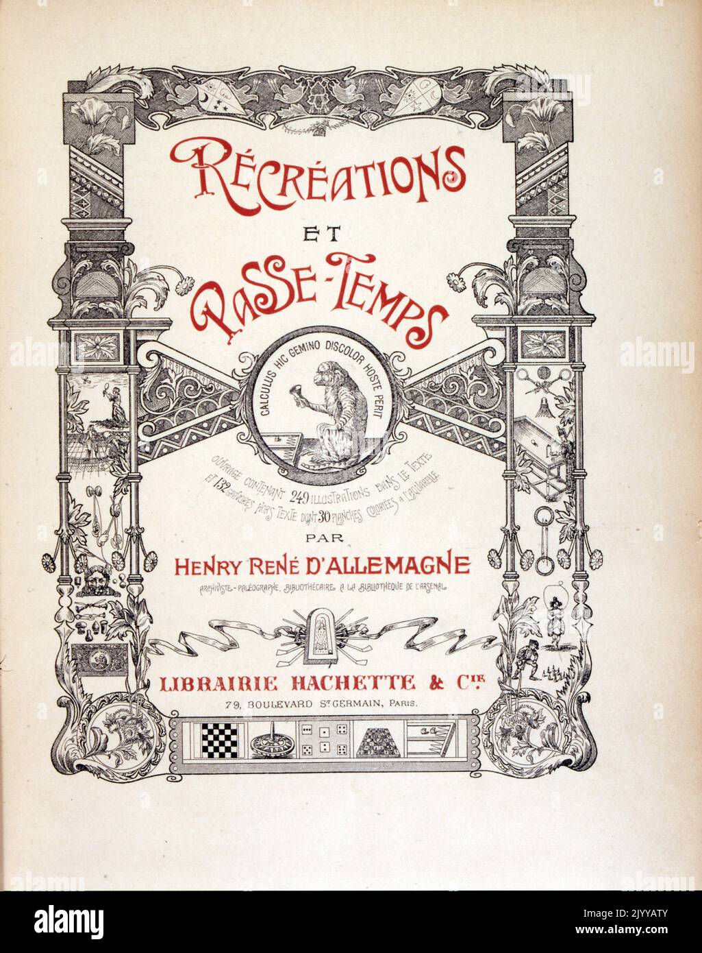 Couverture du livre 'recrée et passe-temps' de Henry René d'Allemagne (1863-1950), Banque D'Images