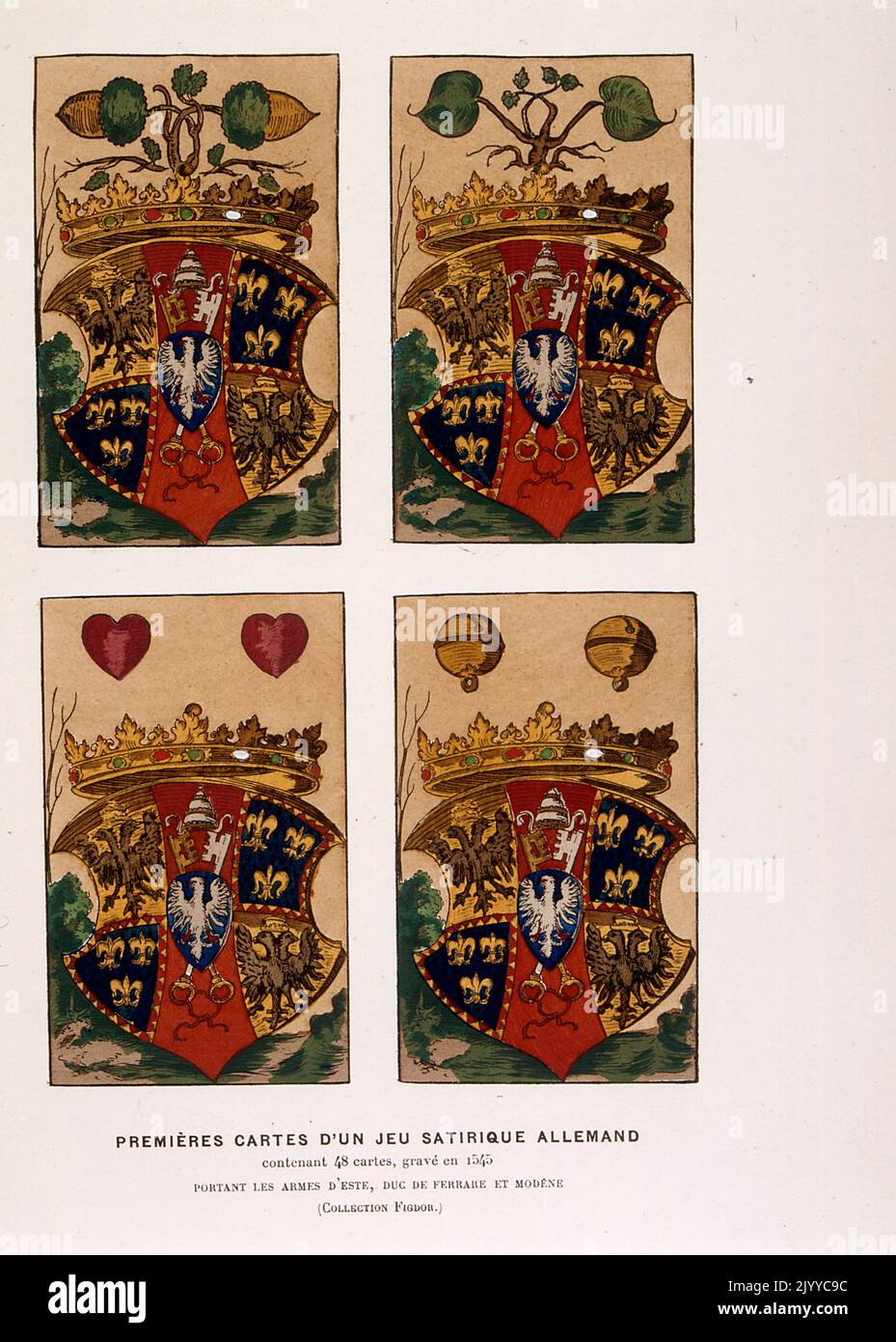 Une collection de premières éditions d'un jeu satirique allemand pour cartes. Banque D'Images