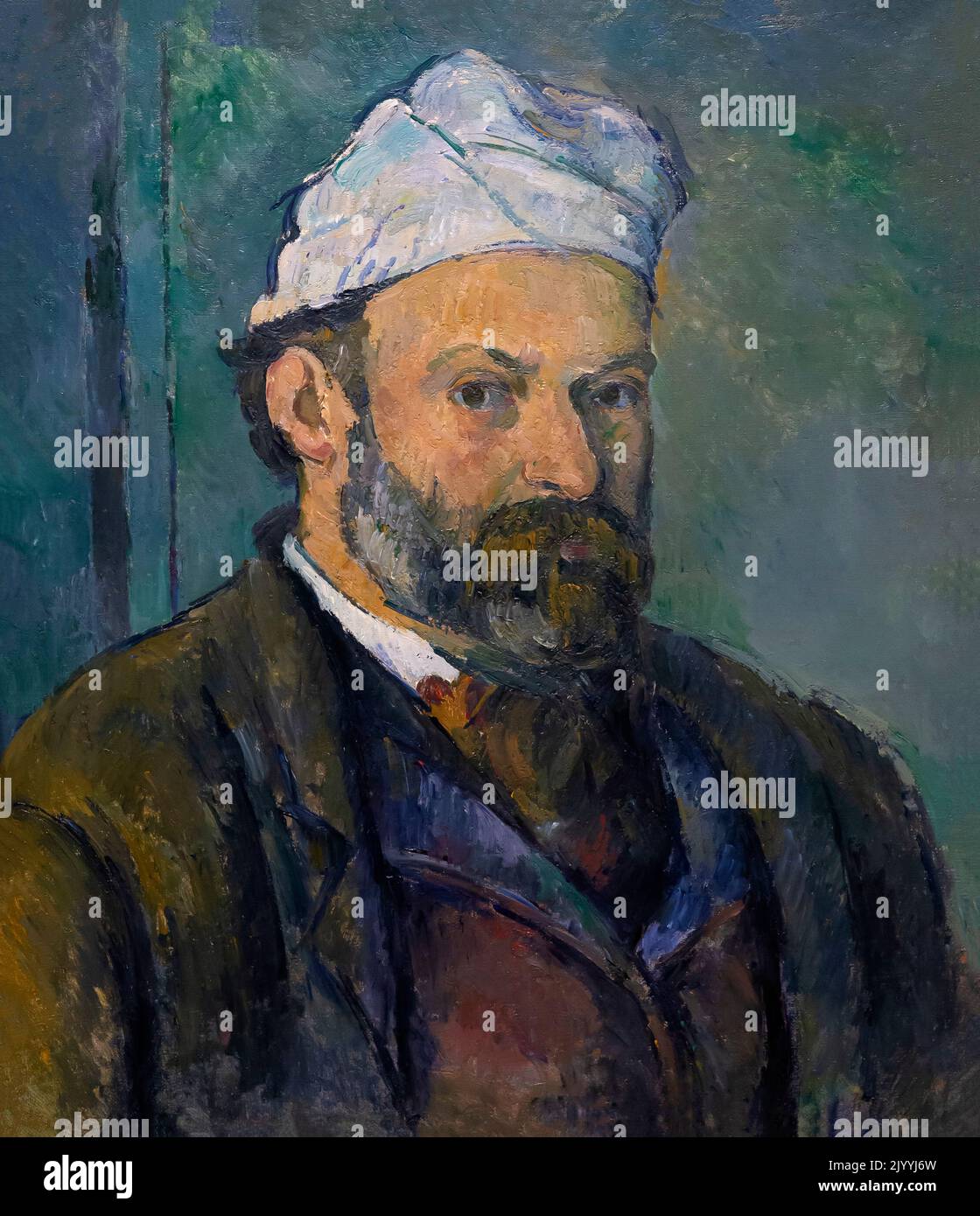 Autoportrait, autoportrait, Paul Cezanne, vers 1878-1880, Neue Pinakothek, Munich, Allemagne, Europe Banque D'Images