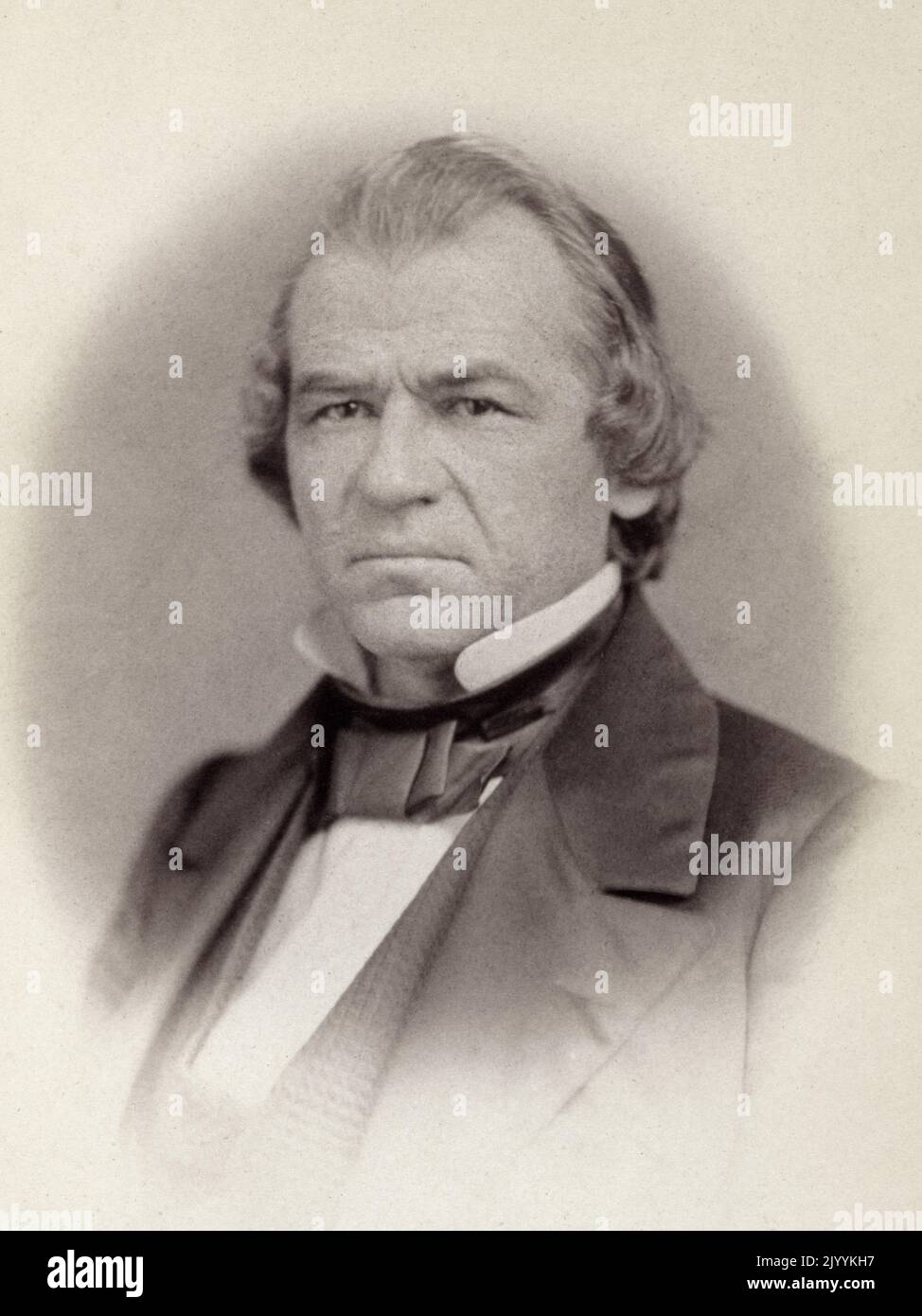 Un portrait d'Andrew Johnson, le président des États-Unis en 17th, lorsqu'il était sénateur Johnson en 1859 Banque D'Images