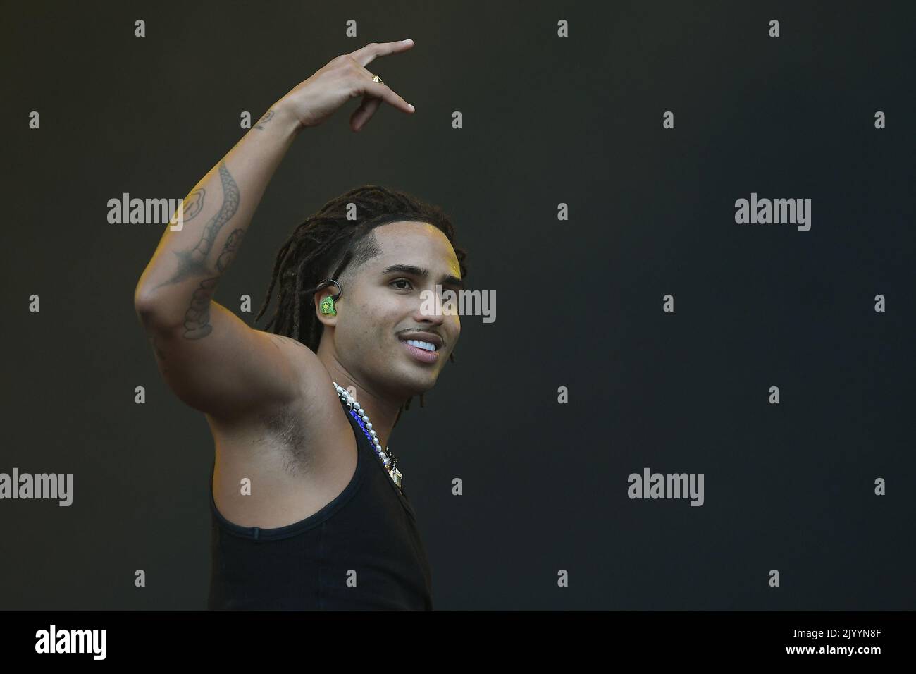 Rio de Janeiro, Brésil, 4 septembre 2022. RAP Singer Matuê, lors de son concert à Rock à Rio 2022, dans la ville de Rio de Janeiro. Banque D'Images