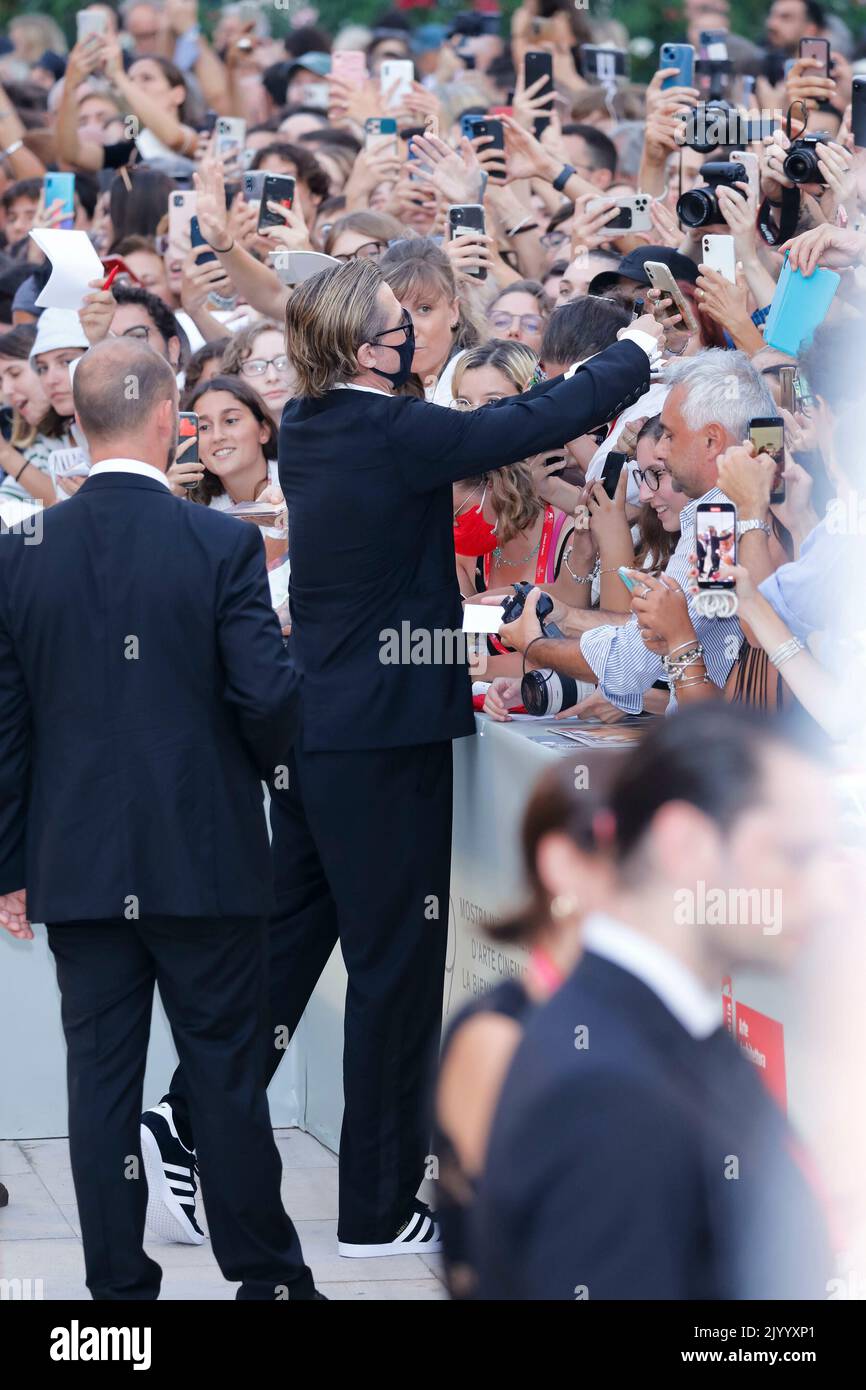 Brad Pitt assiste à la première de 'Blond' lors du Festival International du film de Venise 79th au Palazzo del Cinema on the Lido à Venise, Italie, le 07 septembre 2022. Banque D'Images