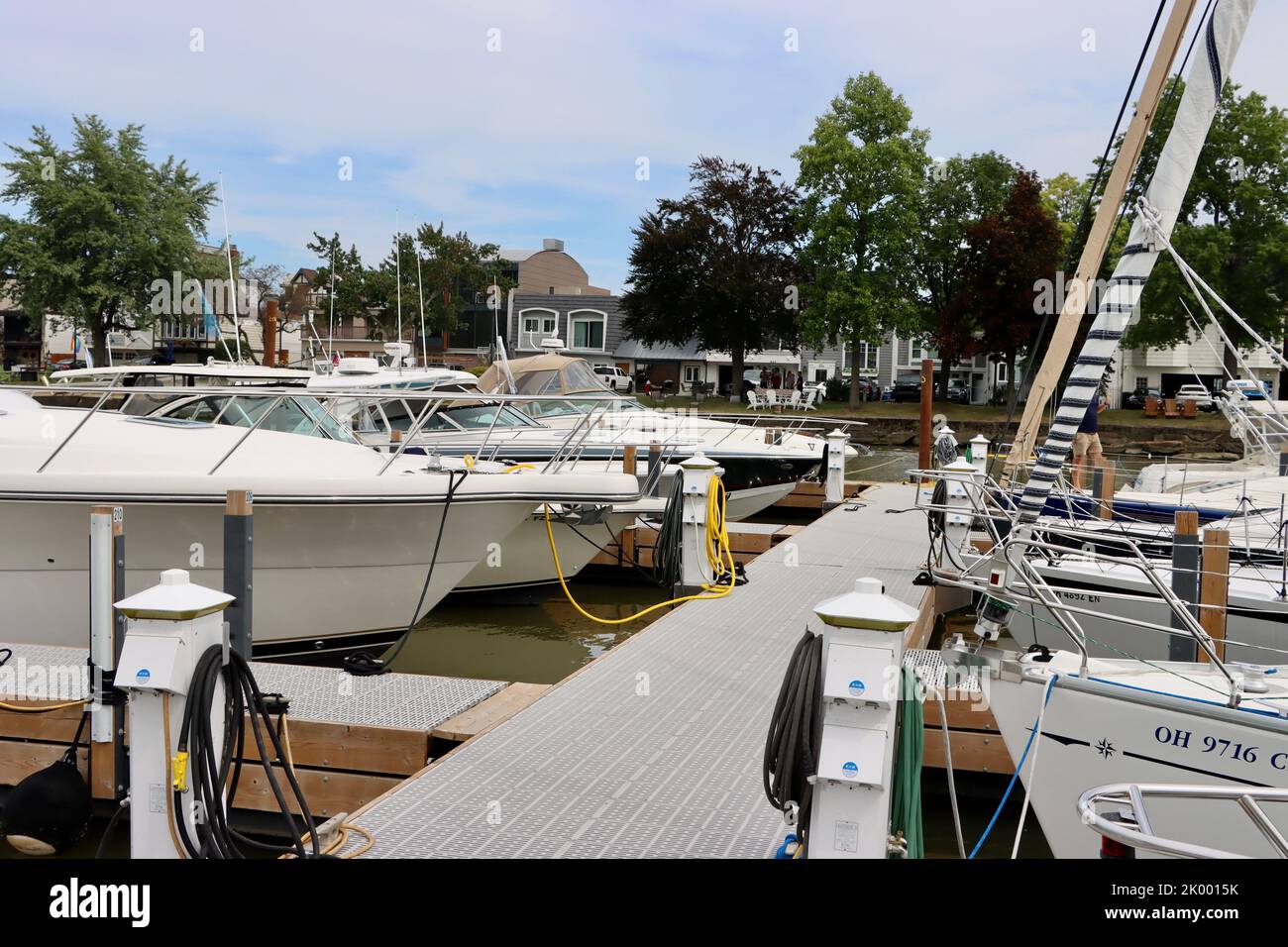 Le Cleveland Yachting Club sur Rocky River en Ohio Banque D'Images