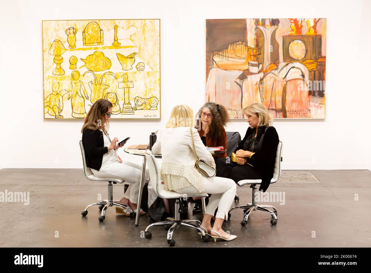 New York, NY, États-Unis. 8th septembre 2022. L'Armory Show a ouvert son VIP Preview au Javits Centre, avec des galeries dans le monde entier montrant l'art moderne et contemporain. Le peintre expressionniste abstrait Grace Hartigan présente ses peintures dans la galerie ACA. Credit: Ed Lefkowicz/Alay Live News Banque D'Images