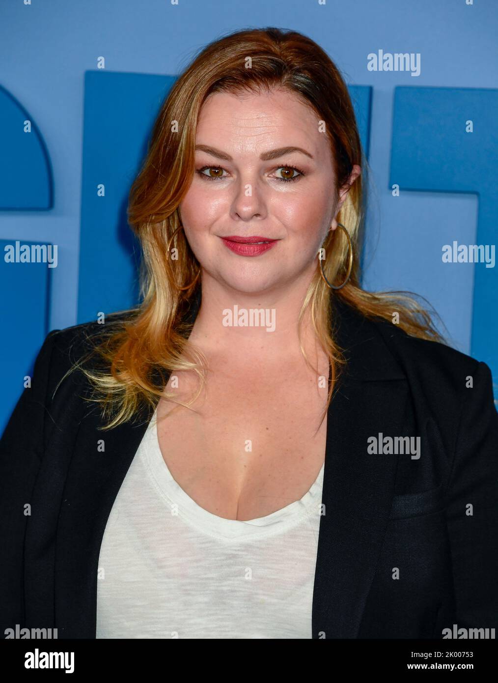 8 septembre 2022, New York Amber Tamblyn arrive à L'APPLE TV Docu-series première de GUTSY, tenue au Times Center Theatre à New York, jeudi, 8 septembre 2022. Photo de Jennifer Graylock-Alamy Banque D'Images