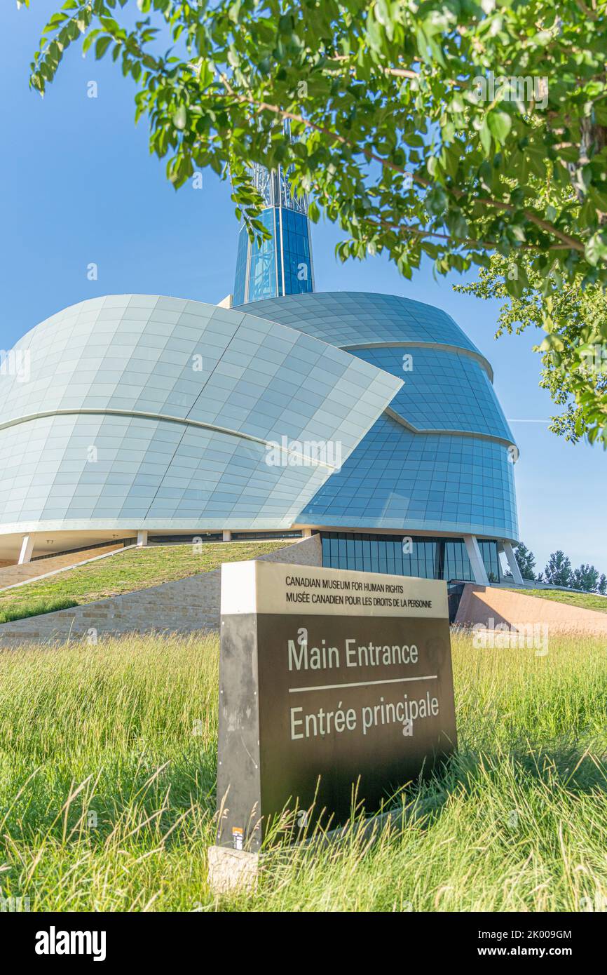 6 août 2022 - Winnipeg Manitoba Canada - le musée du complexe des droits de la personne Banque D'Images