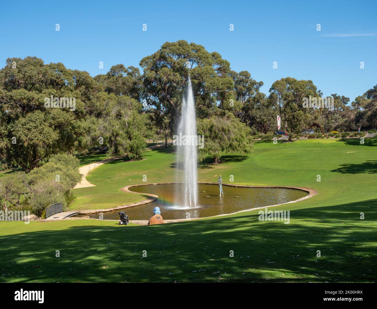 La fontaine commémorative Pioneer Women's Memorial Fountain est située dans le jardin botanique de l'Australie occidentale, à Kings Park, à Perth, en Australie occidentale. Banque D'Images