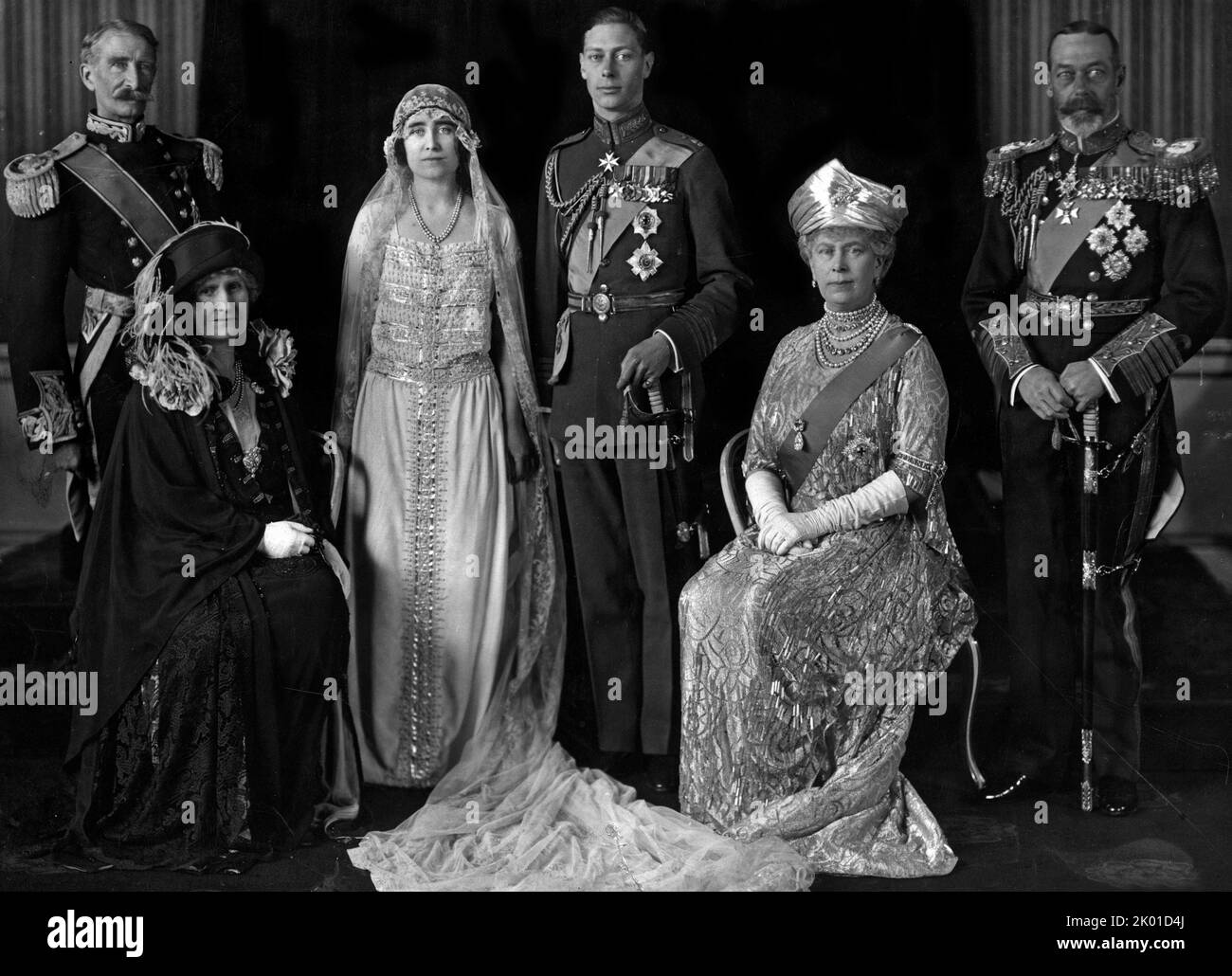 Portrait de mariage de Duke and Duchess of York 26 avril 1923 - photo de Bassano Ltd Banque D'Images