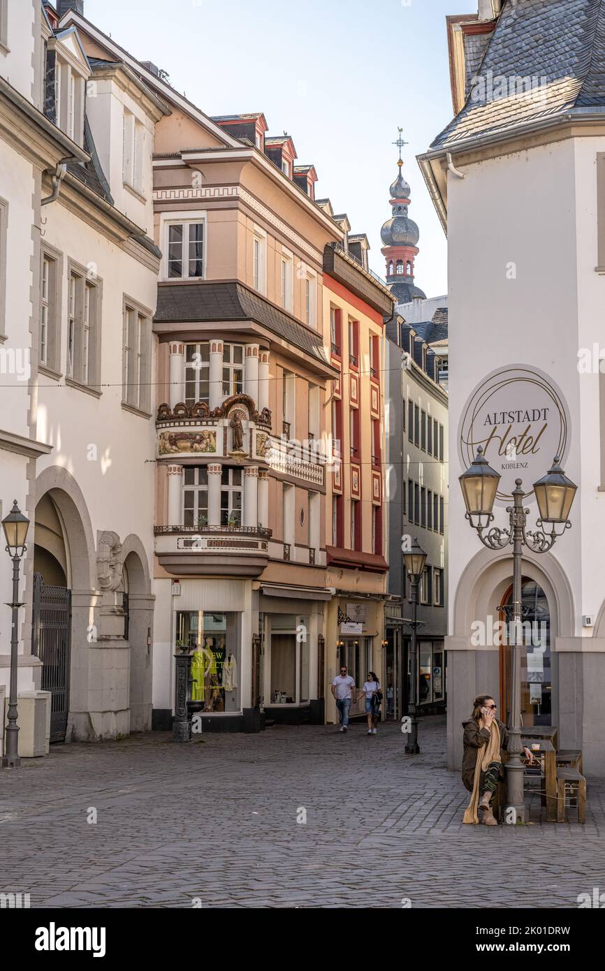 Vieille ville de Koblenz (Altstadt) Banque D'Images