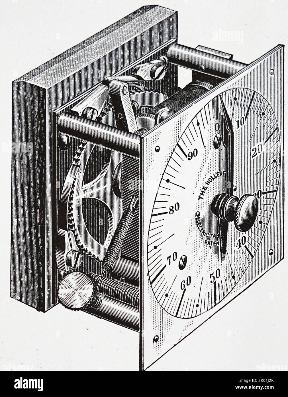 Cadran de compteur individuel de la tabulation Hollerith. De Park Benjamin Modern Mechanism, Londres et New York, 1892. Banque D'Images