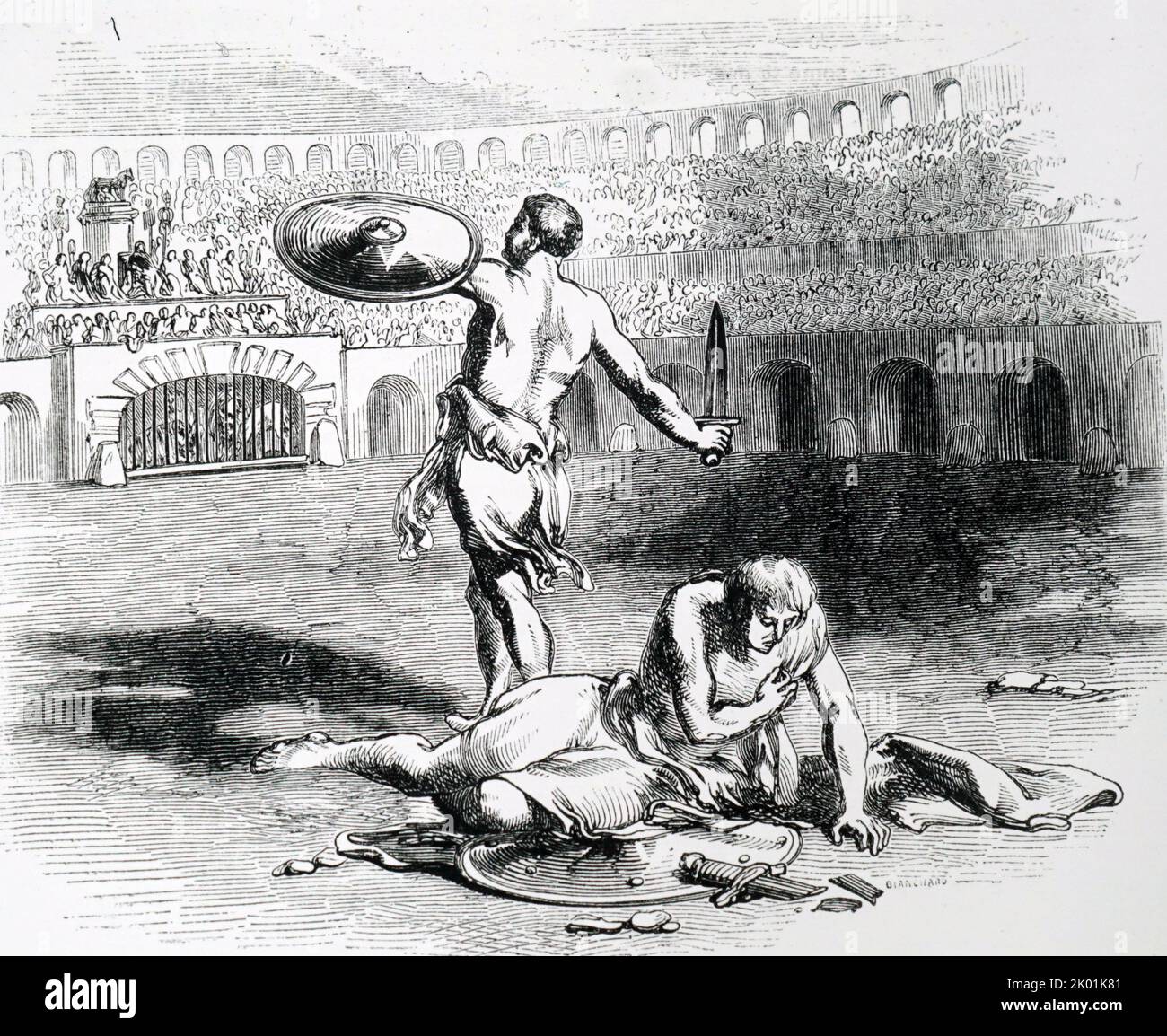 Gladiateurs, 1852. Banque D'Images