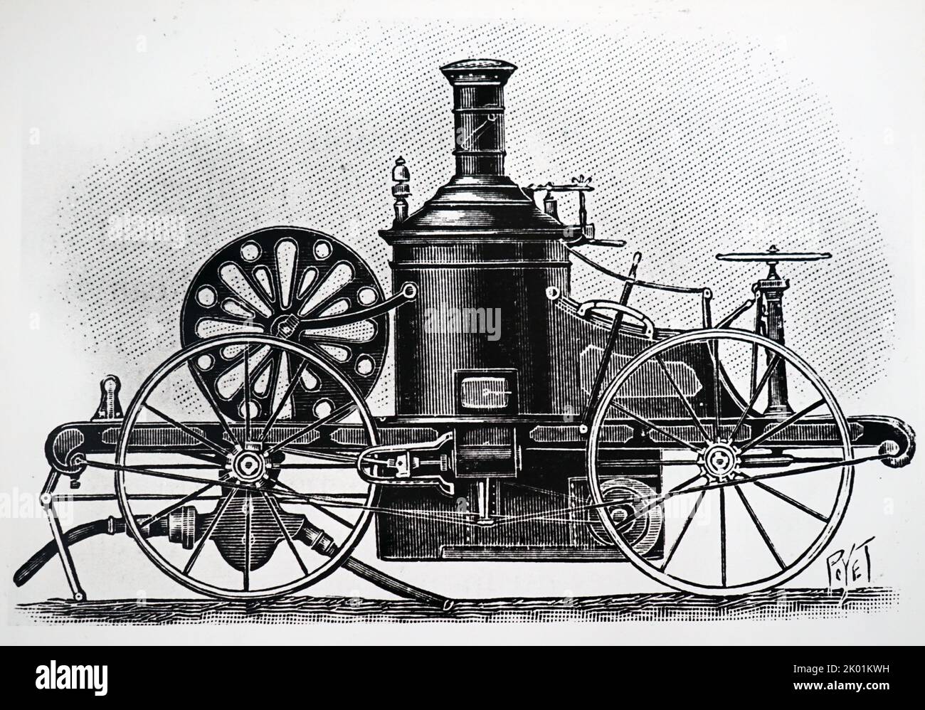 Moteur à vapeur par William Leys de Philadelphie, 1851. Paris, 1904. Banque D'Images