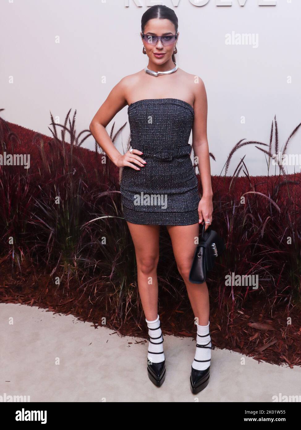 New York, États-Unis. 08th septembre 2022. MANHATTAN, NEW YORK CITY, NEW YORK, États-Unis - SEPTEMBRE 08 : Tessa Brooks arrive à la GALERIE REVOLVE NYFW (New York Fashion week) 2022 Présentation événement d'ouverture VIP qui se tient aux boutiques de Hudson yards sur 8 septembre 2022 à Manhattan, New York, États-Unis. (Photo par Christian Lora/image Press Agency) Credit: Image Press Agency/Alay Live News Banque D'Images
